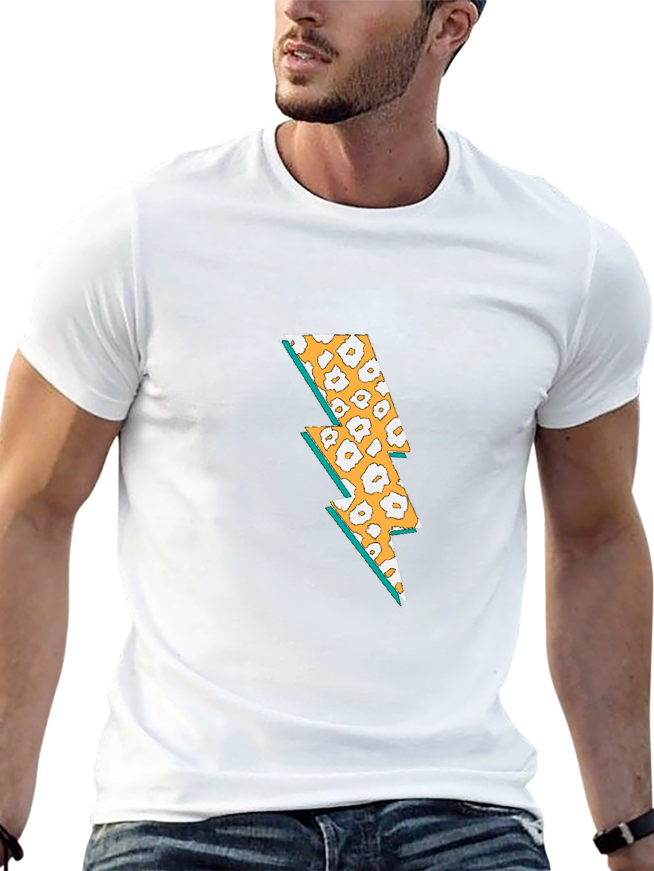 Leopard Lightning Bolt Graphic Tee