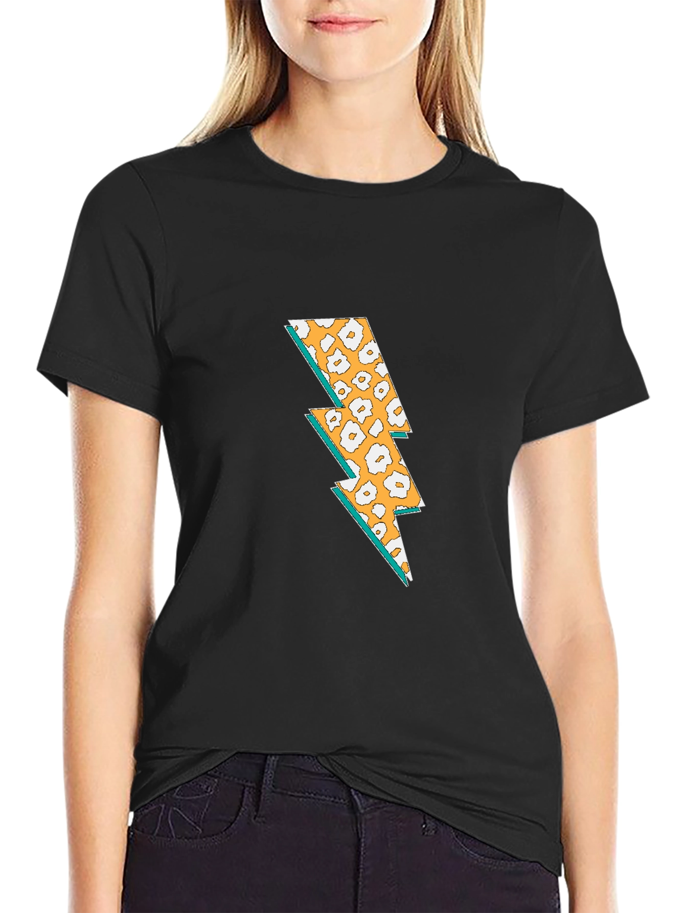 Leopard Lightning Bolt Graphic Tee