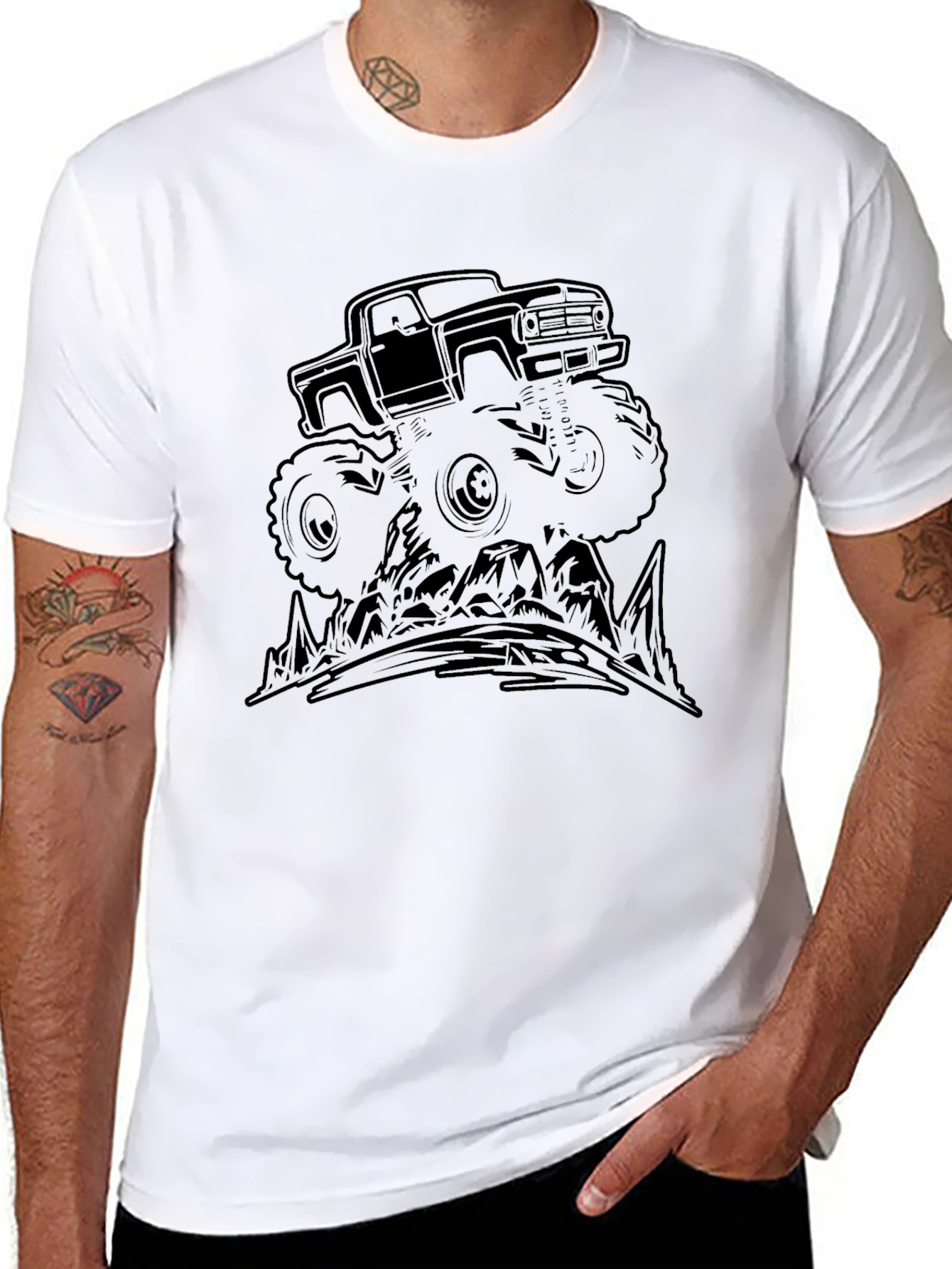 Monster Truck Graphic Tee - Black
