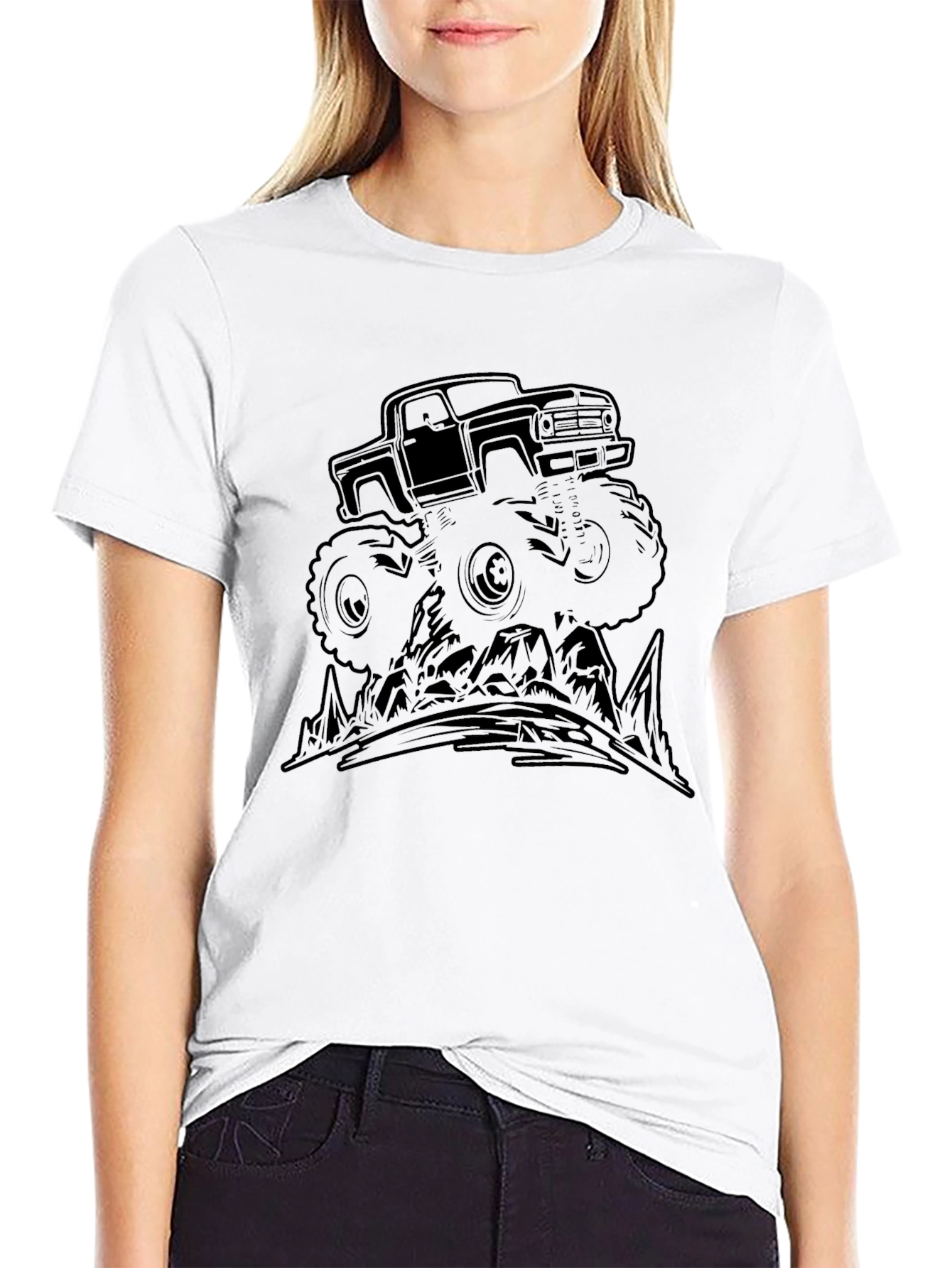 Monster Truck Graphic Tee - Black