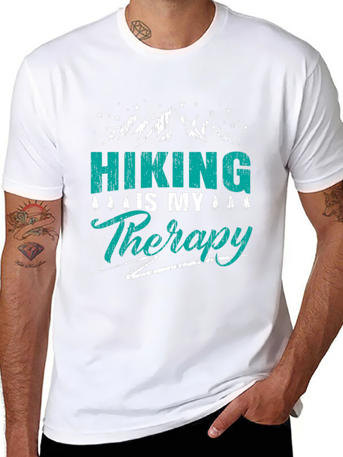 Hiking is My Therapy Graphic Tee