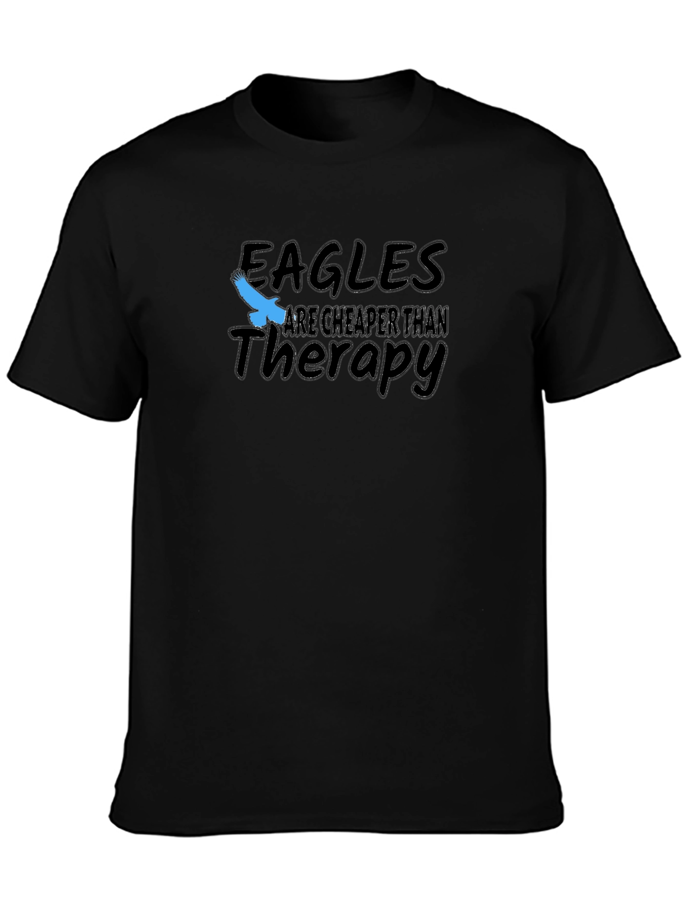 Eagles Cheaper Than Therapy Black T-Shirt