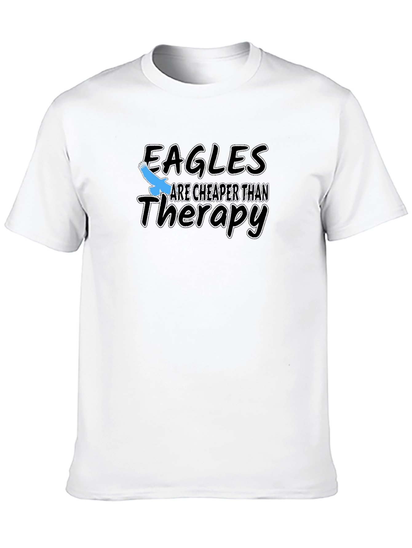 Eagles Cheaper Than Therapy Black T-Shirt