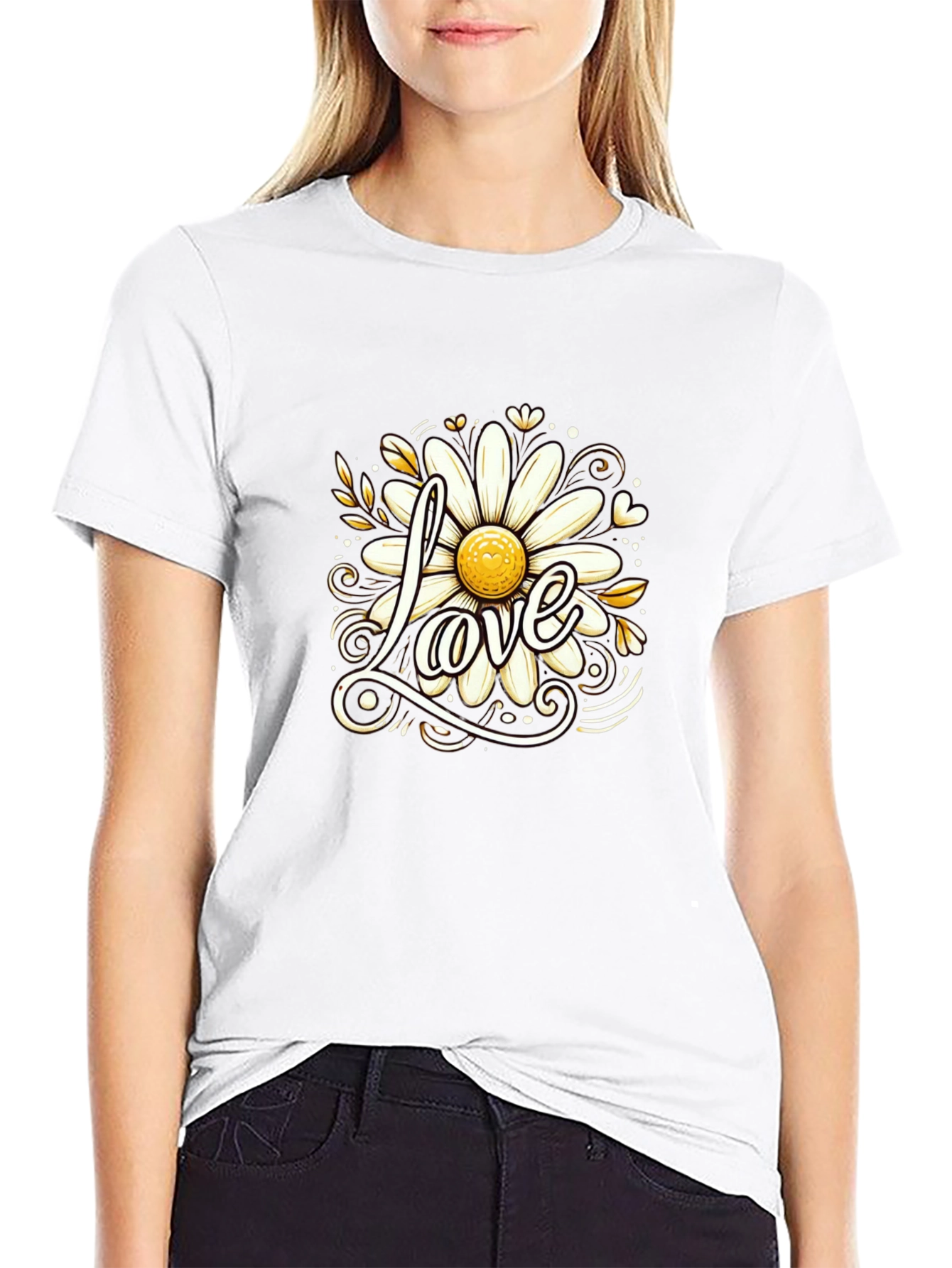 Love Daisy T-Shirt - Stylish Floral Tee