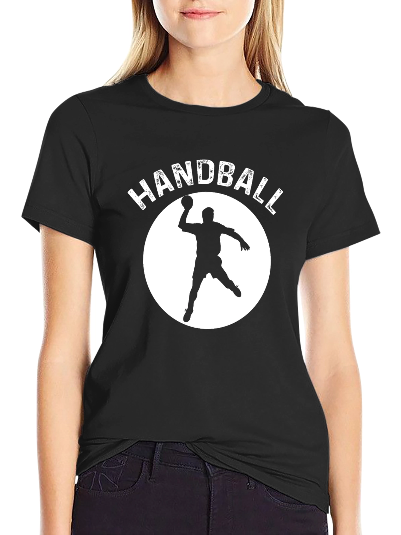Handball Player Graphic Tee - Black T-Shirt