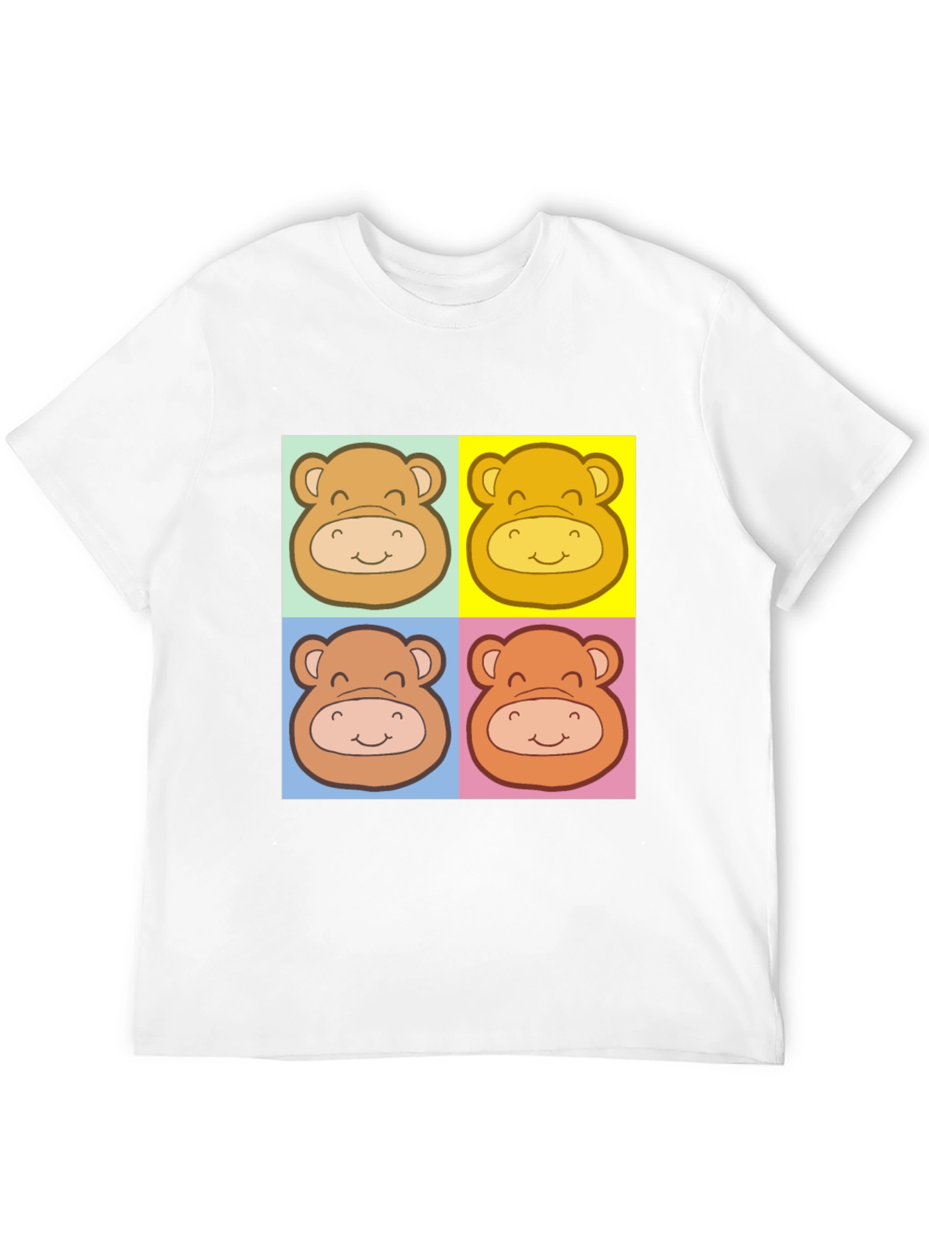 Cute Bear Graphic Black T-Shirt