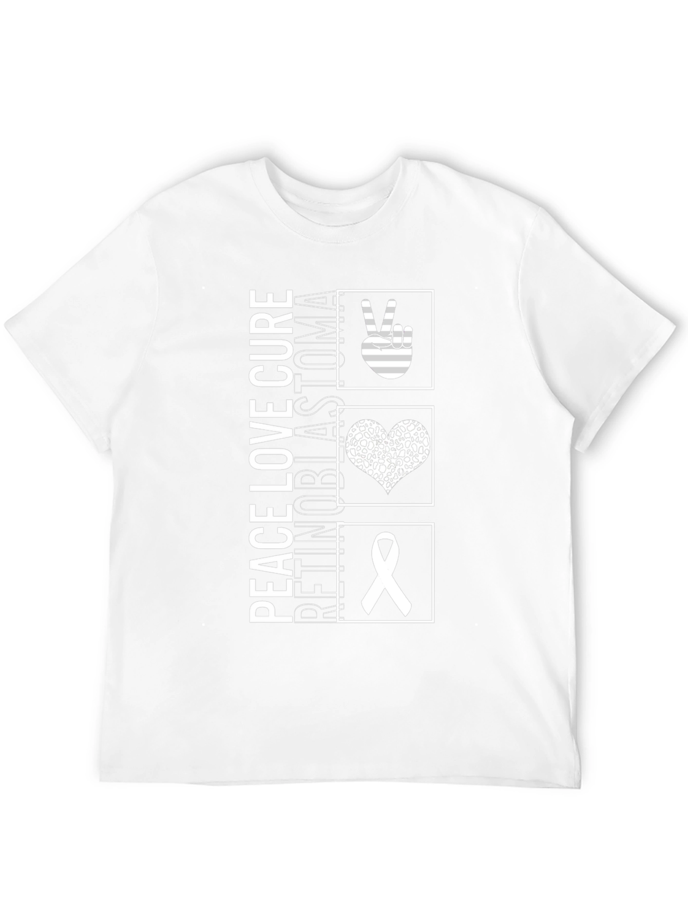 Peace Love Cure Retinoblastoma Awareness T-Shirt