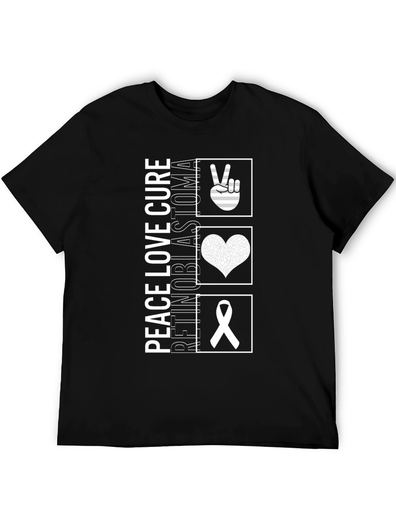 Peace Love Cure Retinoblastoma Awareness T-Shirt