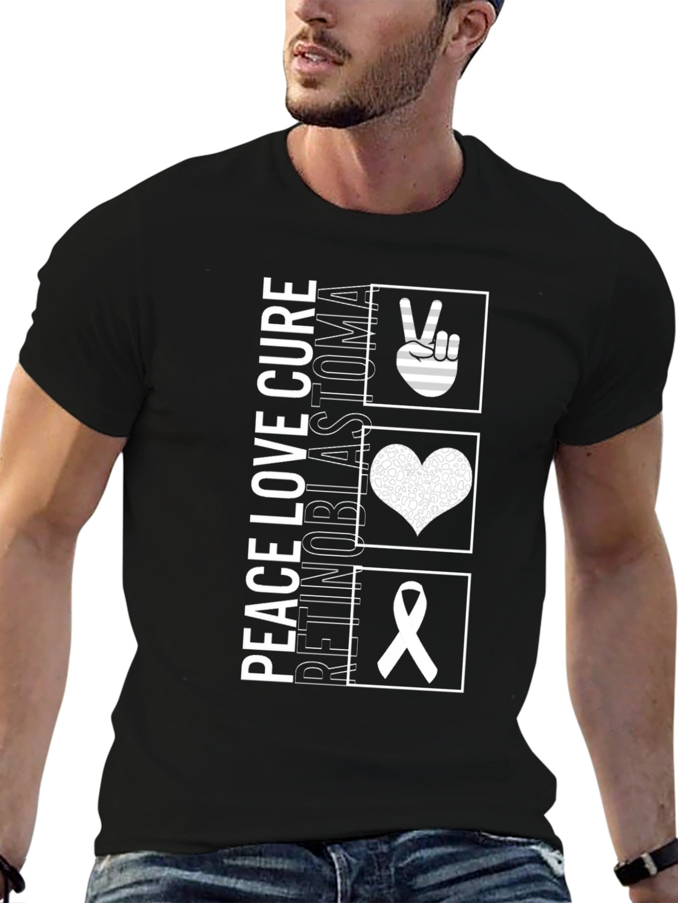 Peace Love Cure Retinoblastoma Awareness T-Shirt