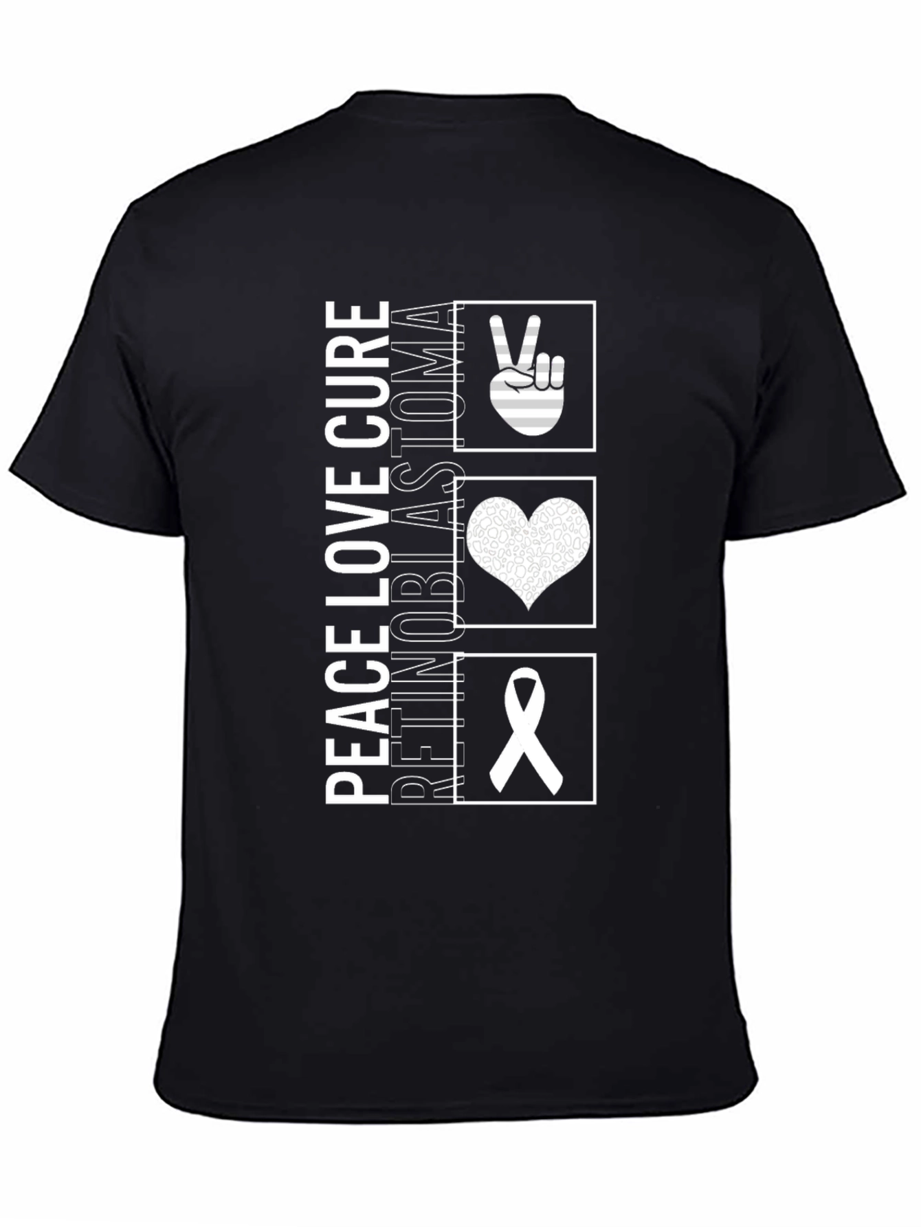 Peace Love Cure Retinoblastoma Awareness T-Shirt