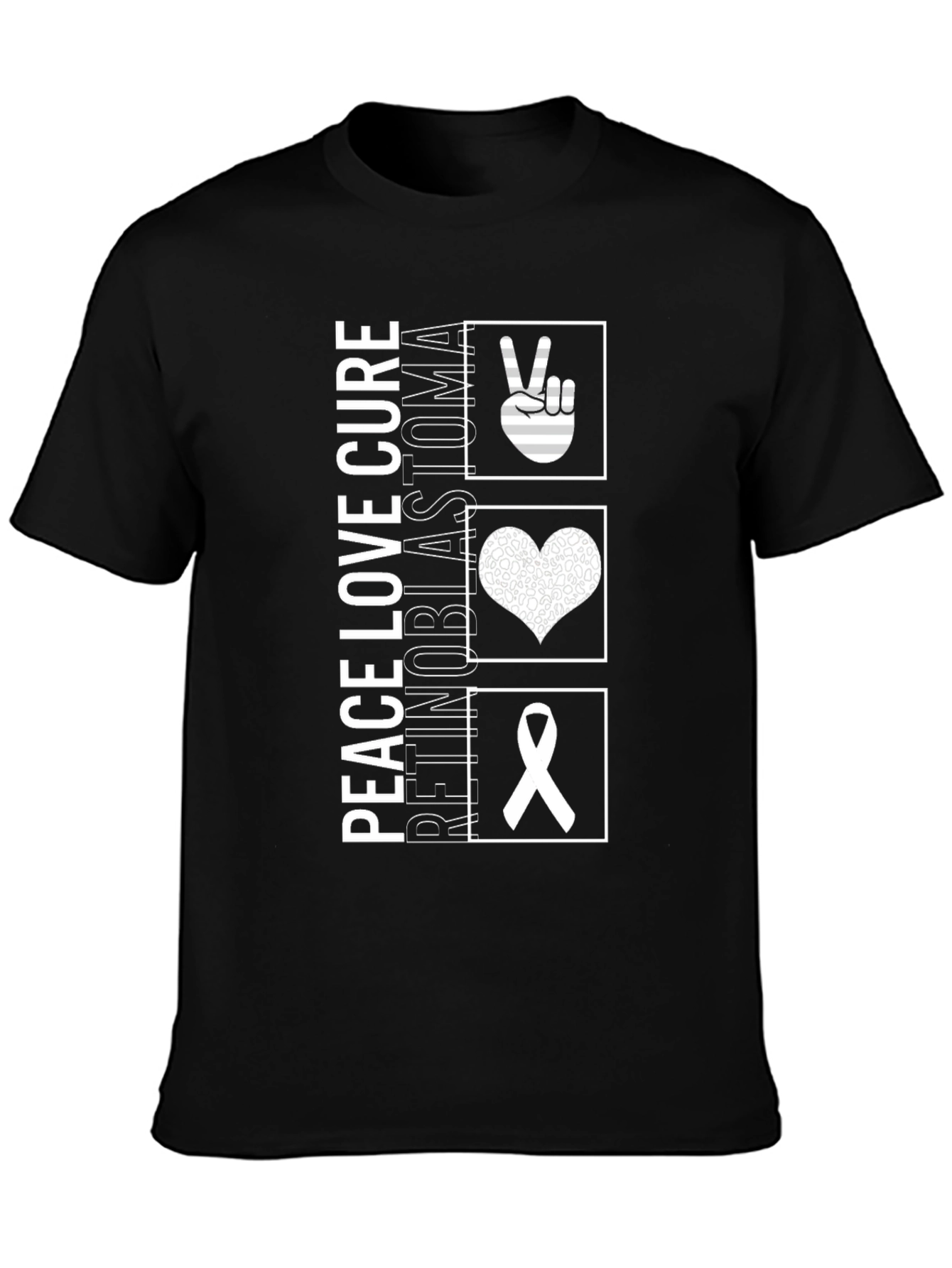 Peace Love Cure Retinoblastoma Awareness T-Shirt