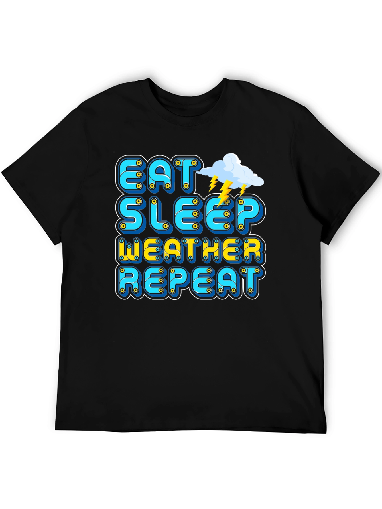 Eat Sleep Weather Repeat Graphic Tee
