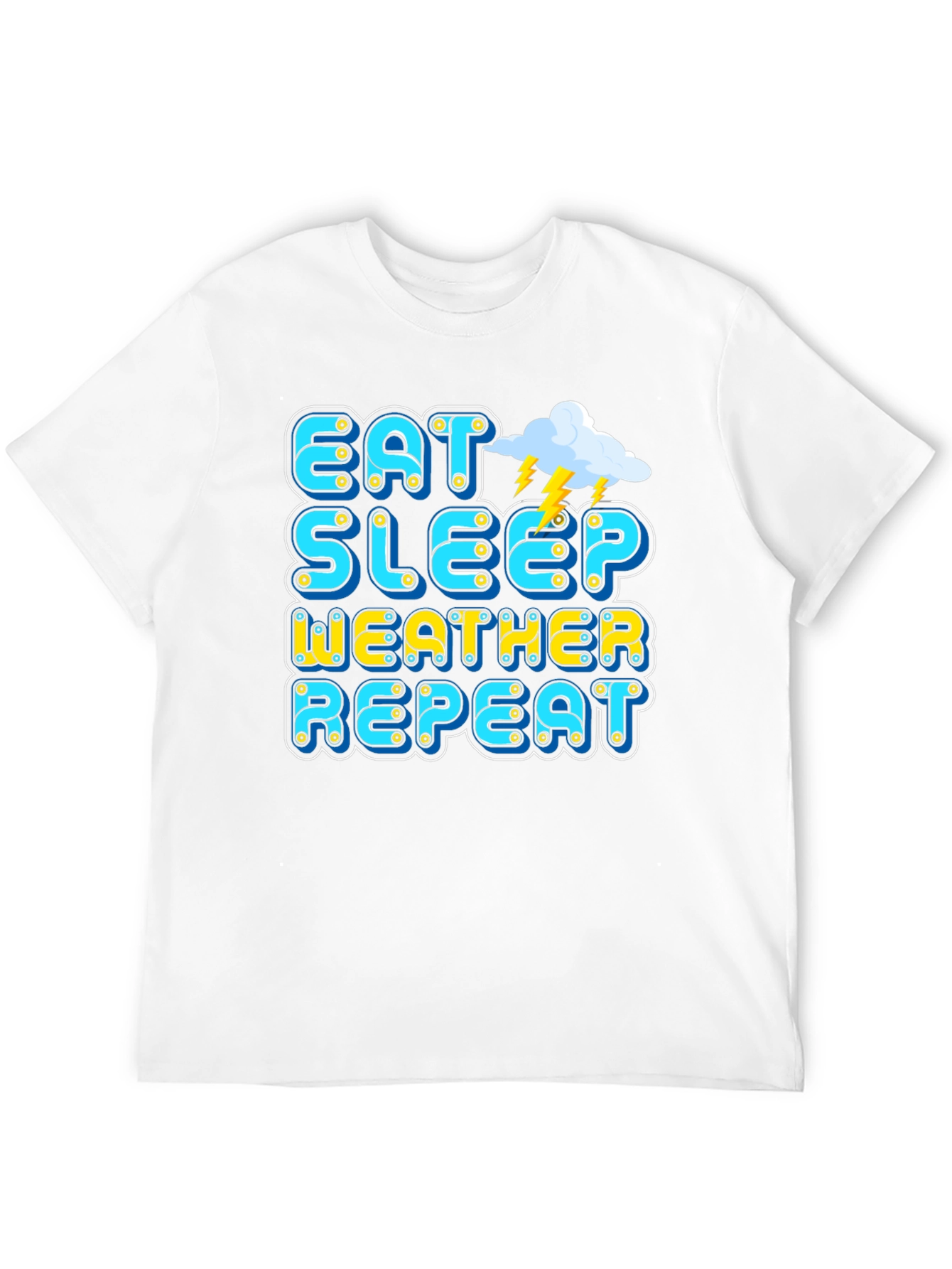 Eat Sleep Weather Repeat Graphic Tee