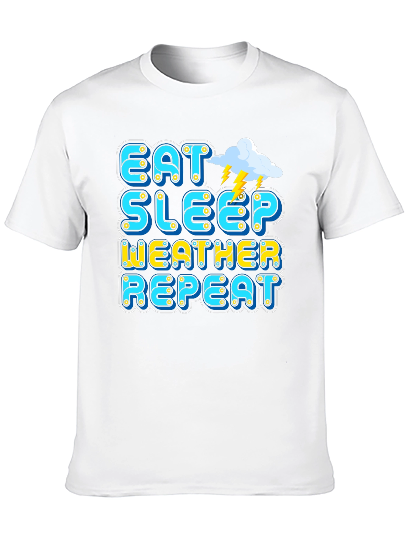 Eat Sleep Weather Repeat Graphic Tee