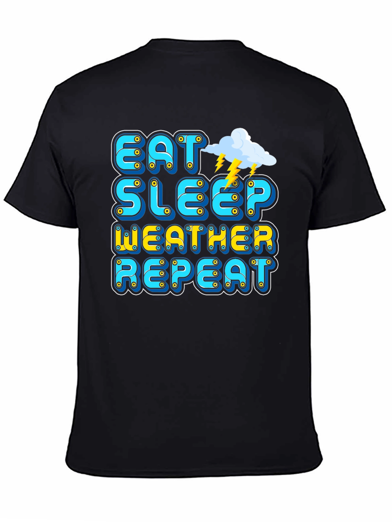 Eat Sleep Weather Repeat Graphic Tee