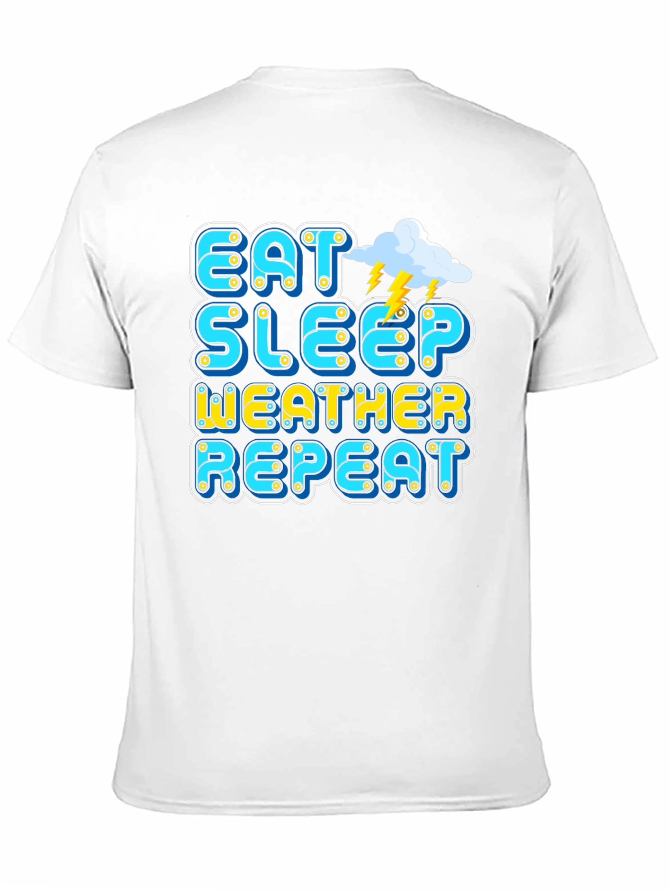 Eat Sleep Weather Repeat Graphic Tee