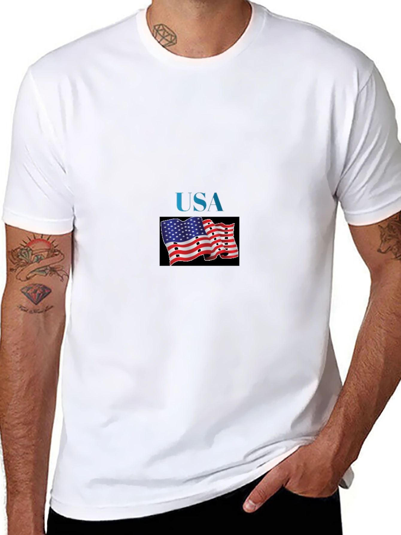 USA Flag Graphic T-Shirt - Patriotic Pride