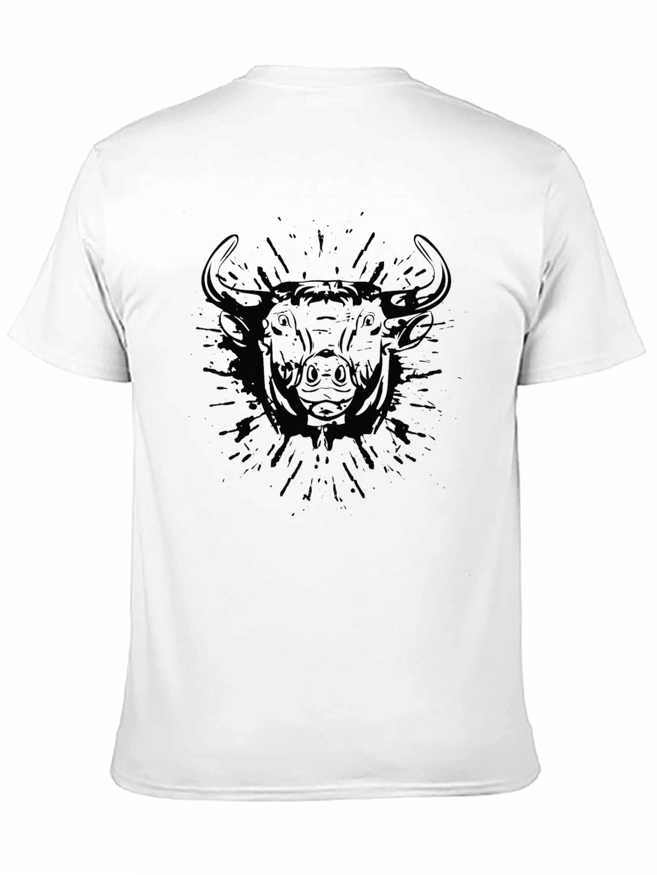 Black Bull Graphic Tee - Mens Stylish Casual T-Shirt