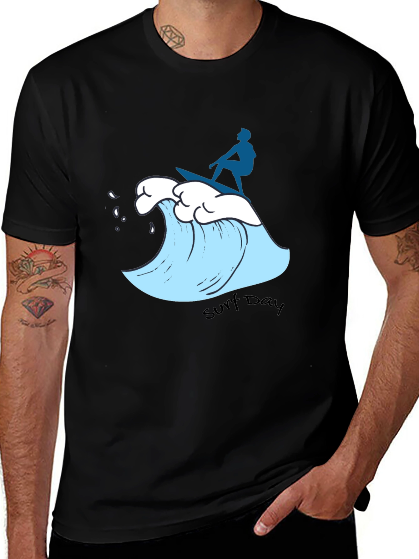 Surf Day Graphic Tee - Black
