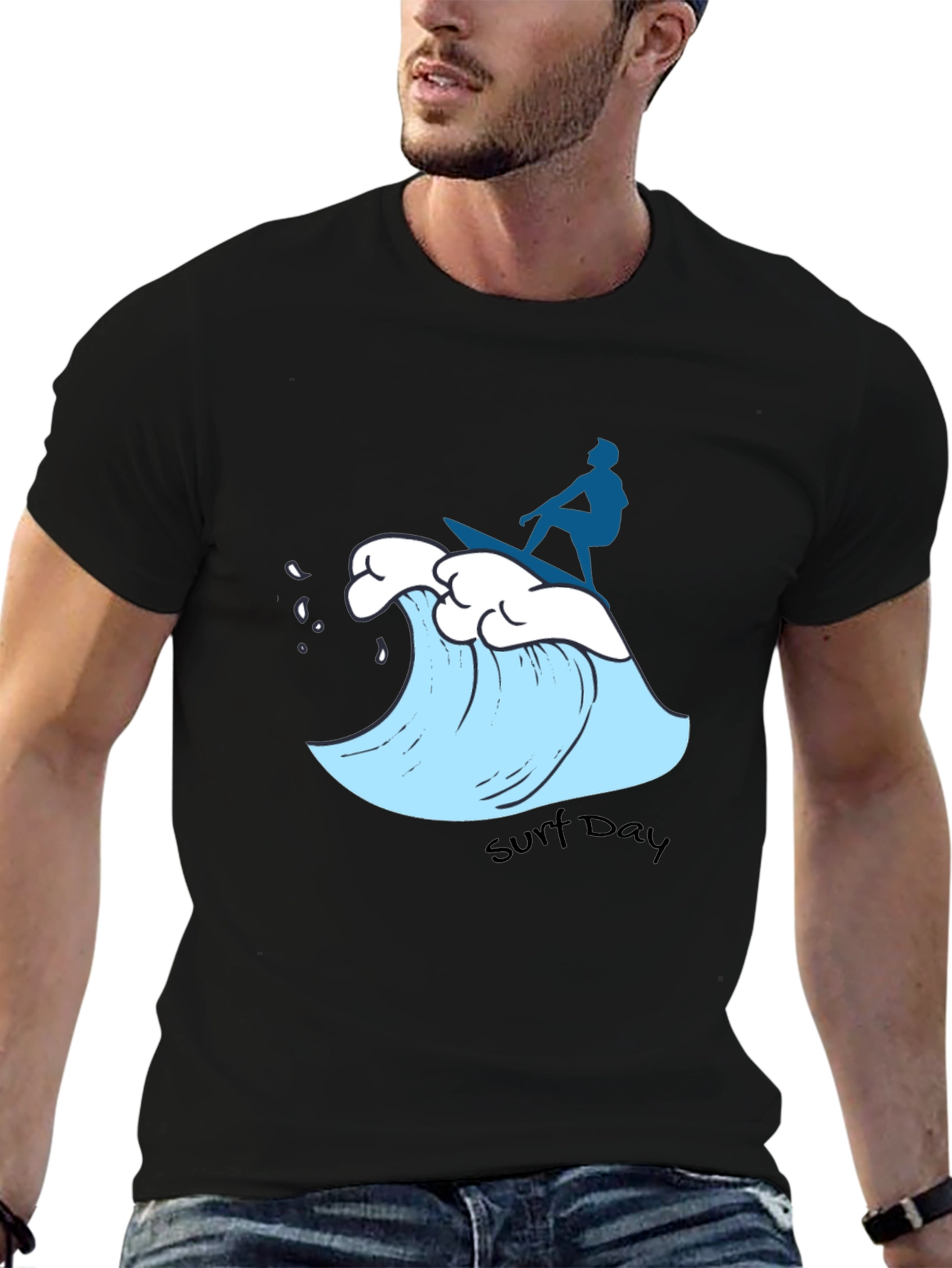 Surf Day Graphic Tee - Black