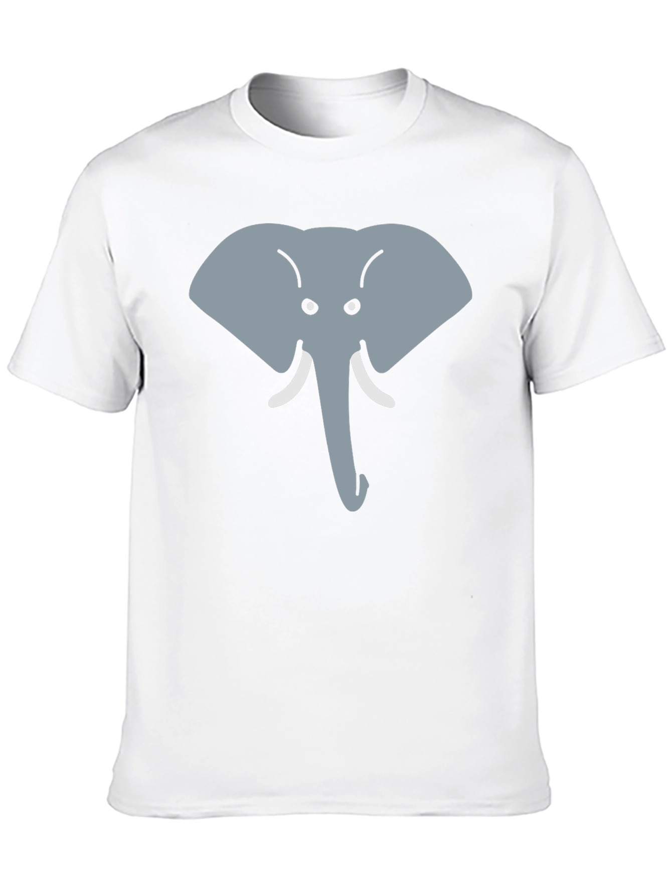 Elephant Face Graphic Tee - Cute Animal Design