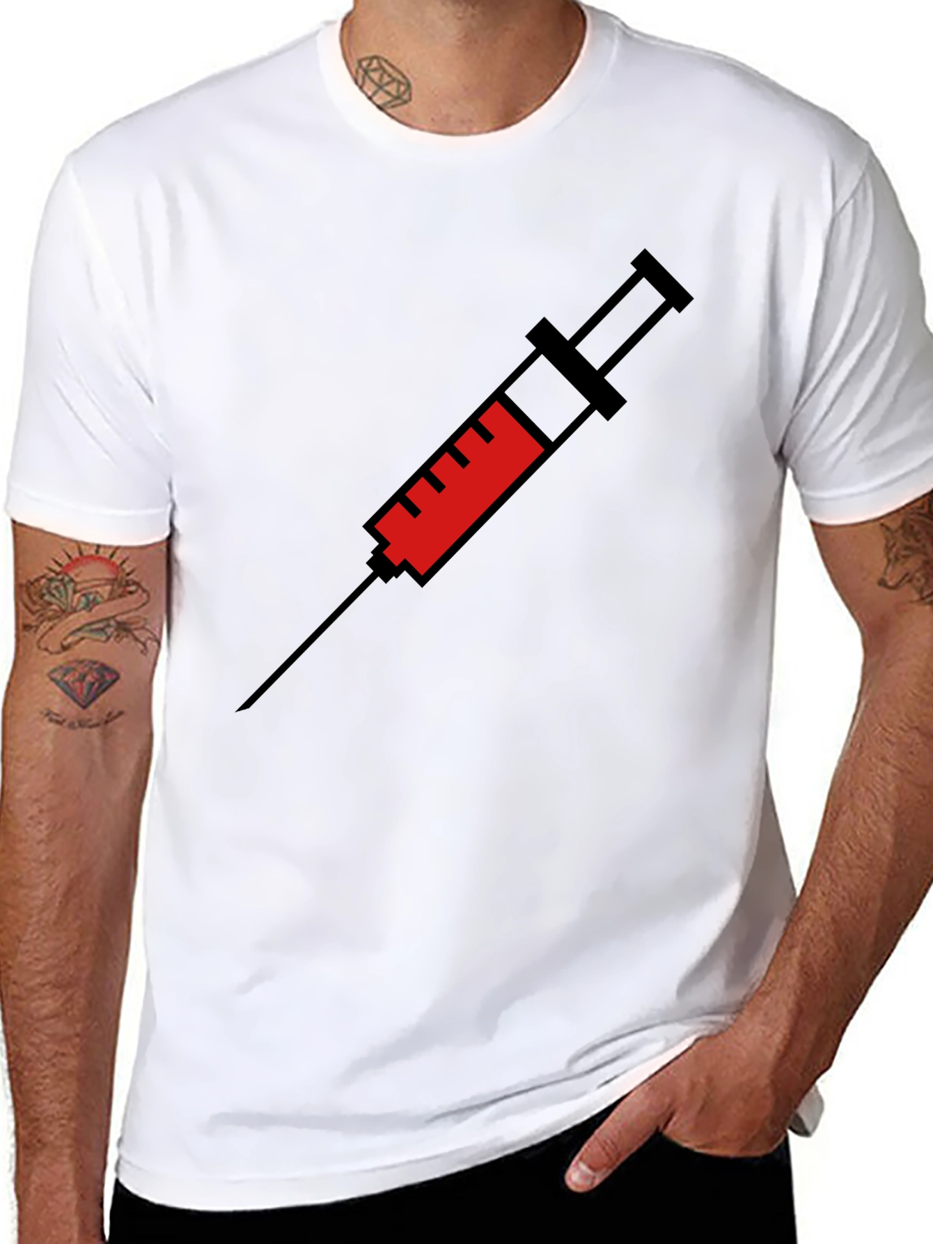 Vaccine Graphic T-Shirt - Black