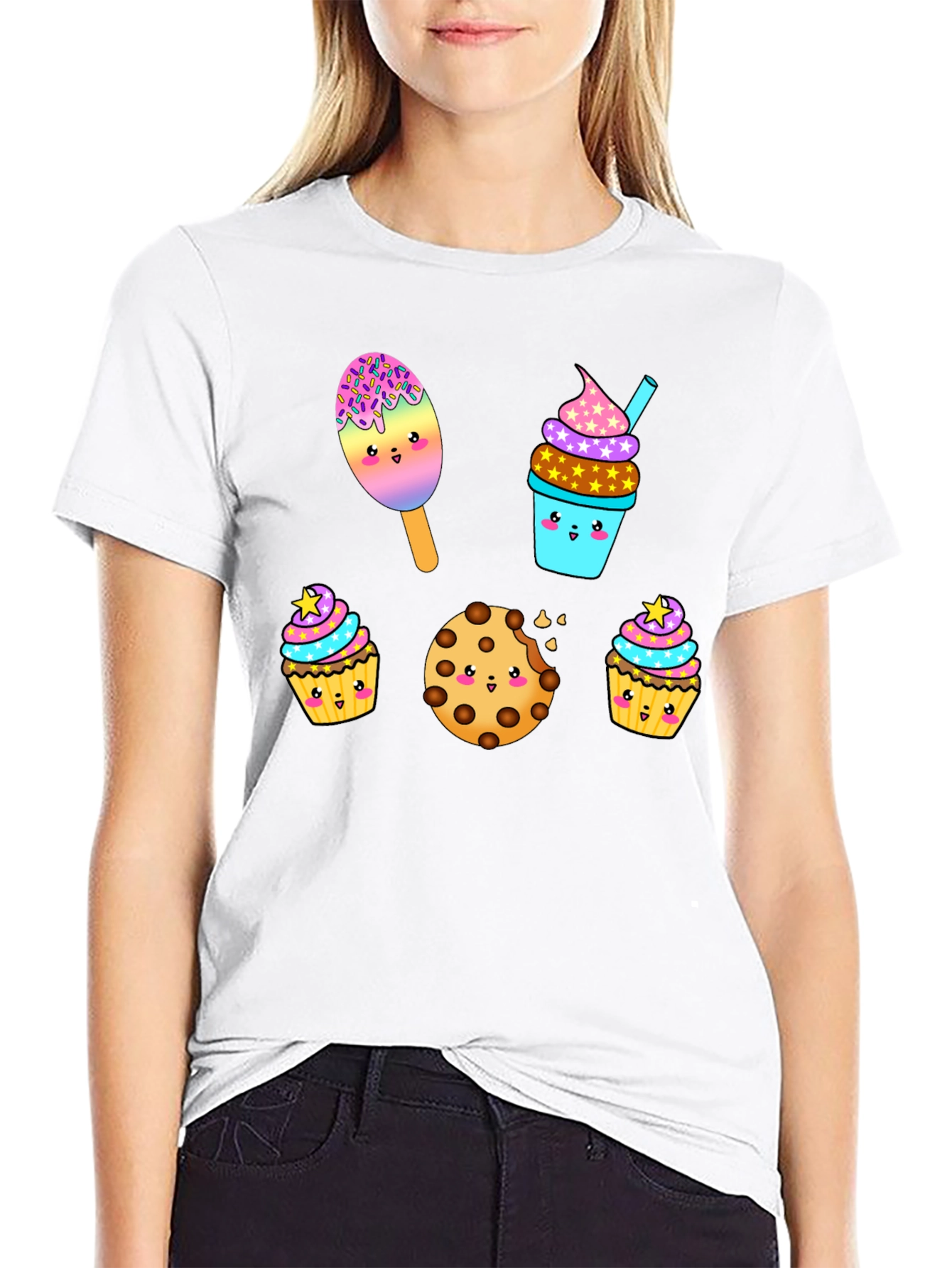 Sweet Treats Graphic Tee - Kawaii Desserts T-Shirt