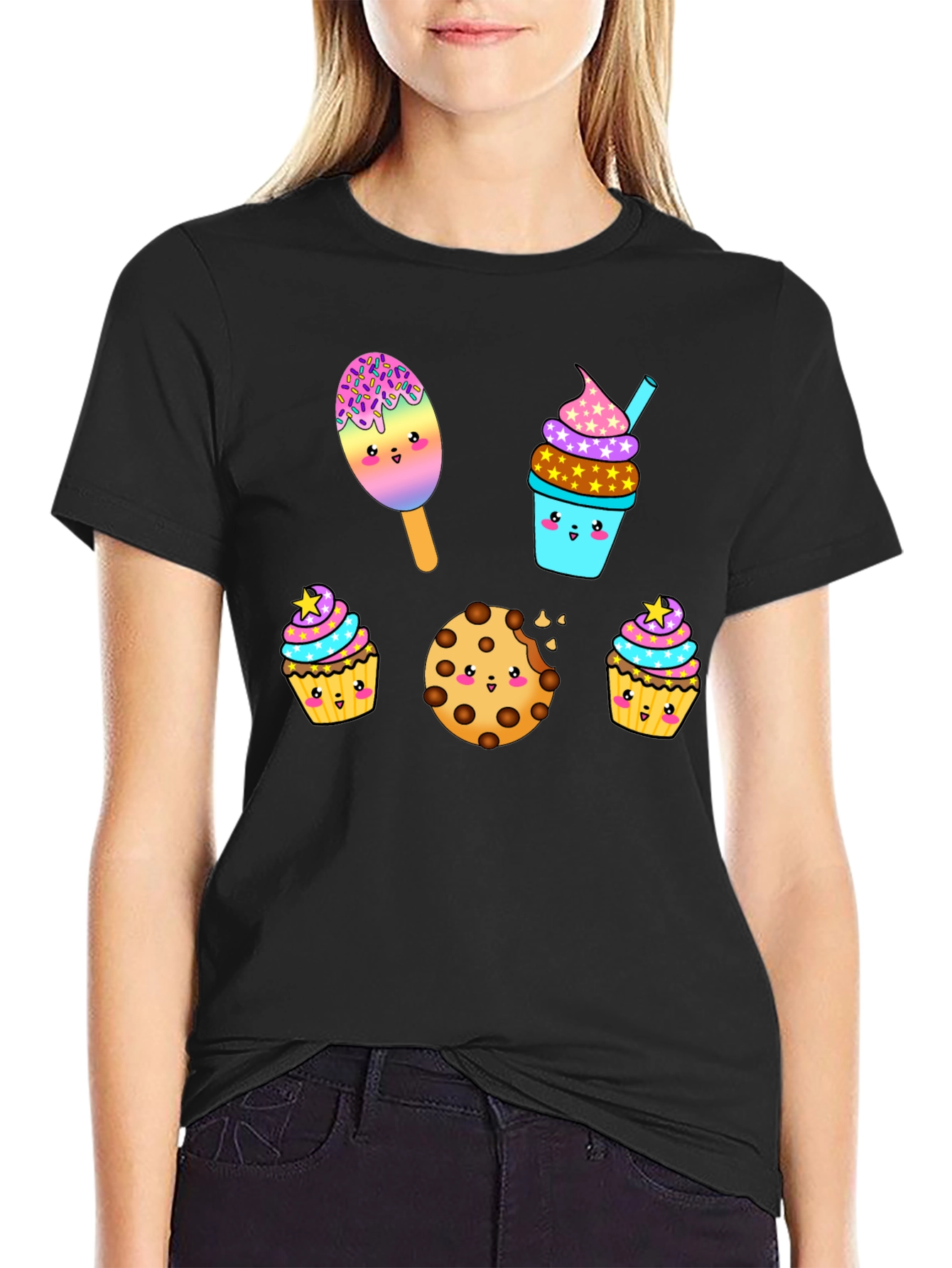 Sweet Treats Graphic Tee - Kawaii Desserts T-Shirt