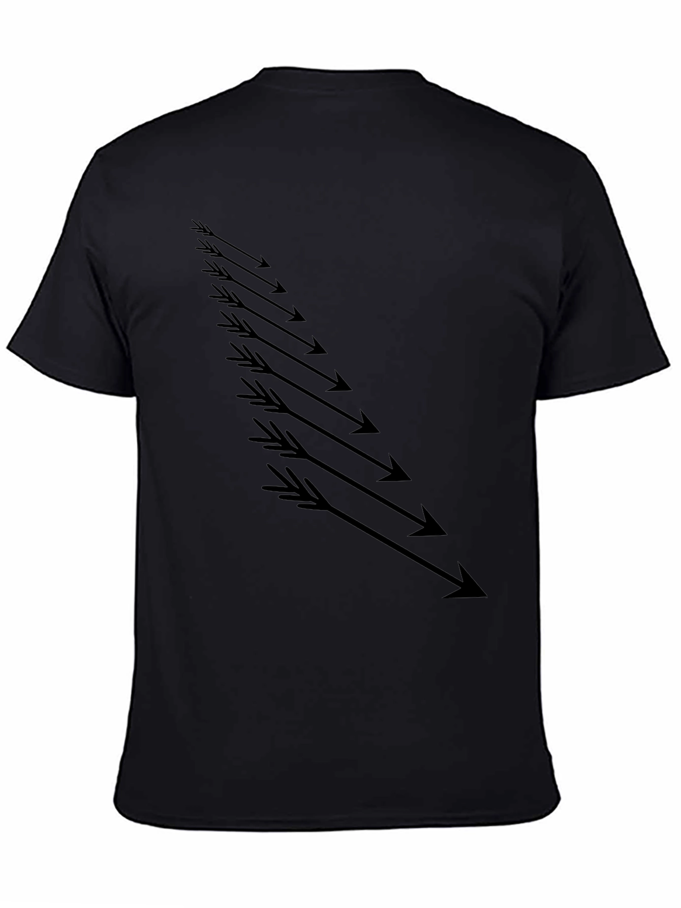 Mens Black Arrow Graphic T-Shirt