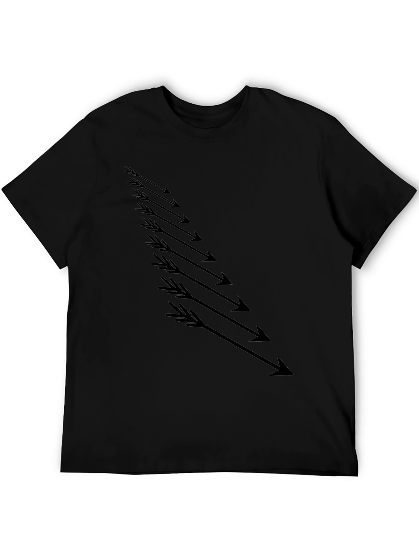 Mens Black Arrow Graphic T-Shirt