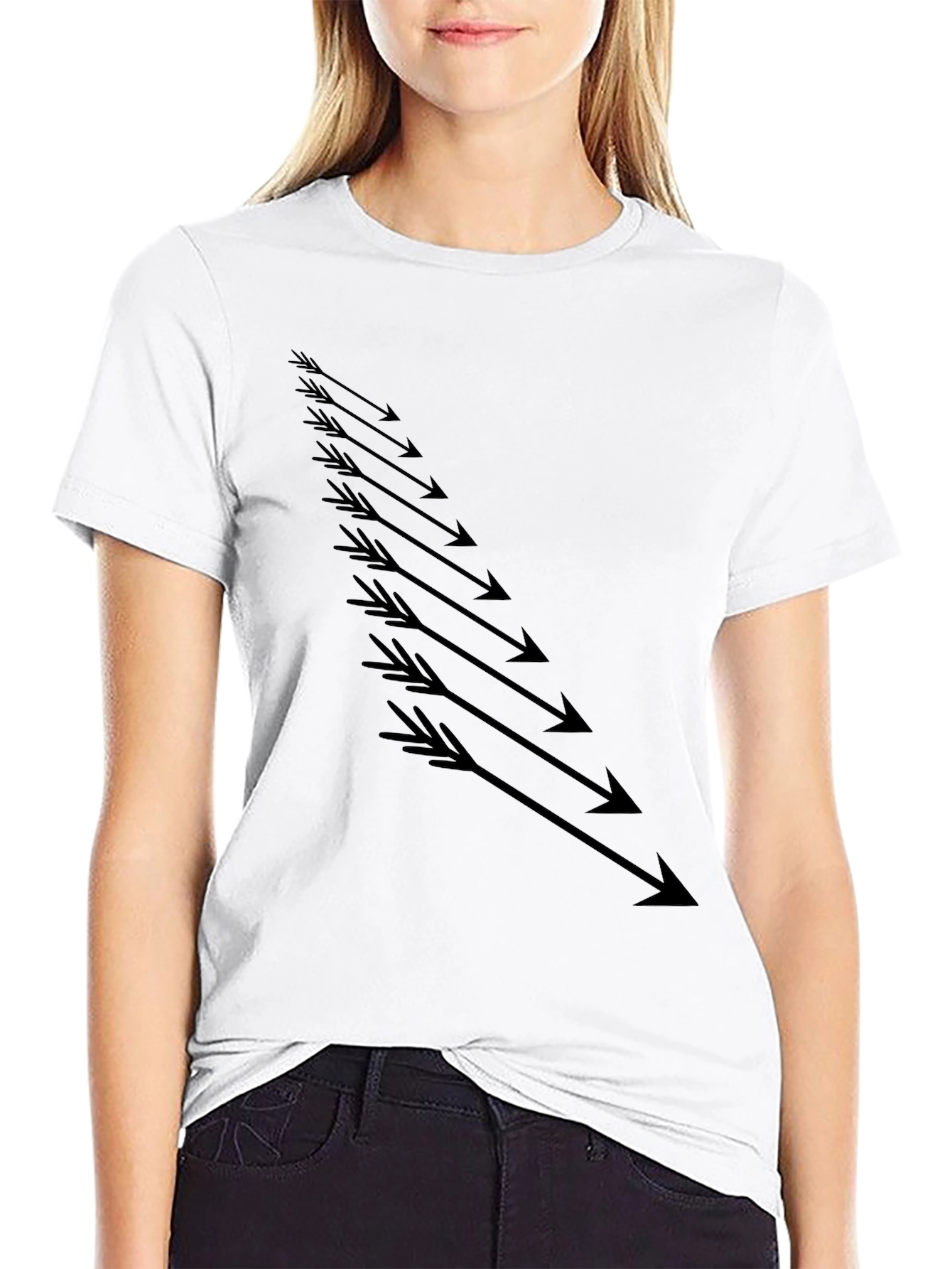 Mens Black Arrow Graphic T-Shirt