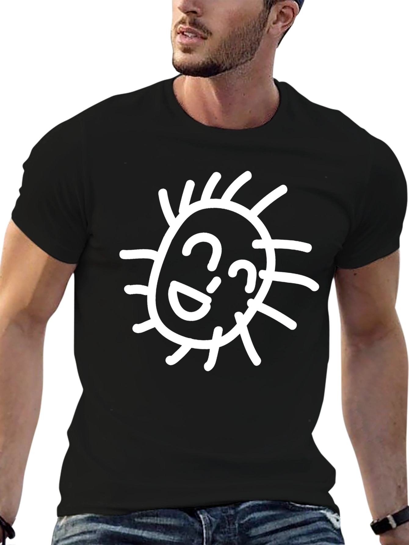 Sun Graphic Tee - Black Cotton T-Shirt