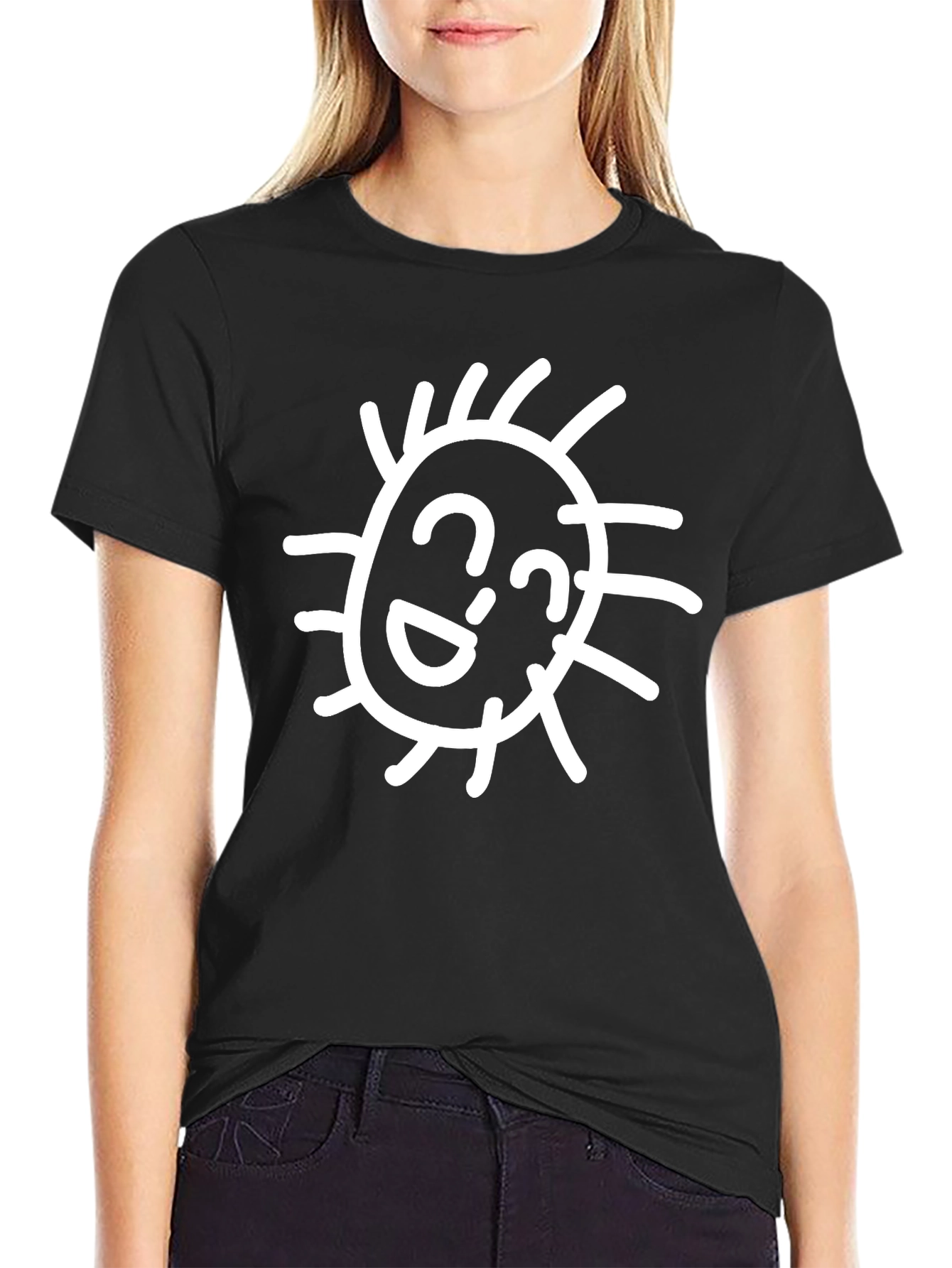 Sun Graphic Tee - Black Cotton T-Shirt