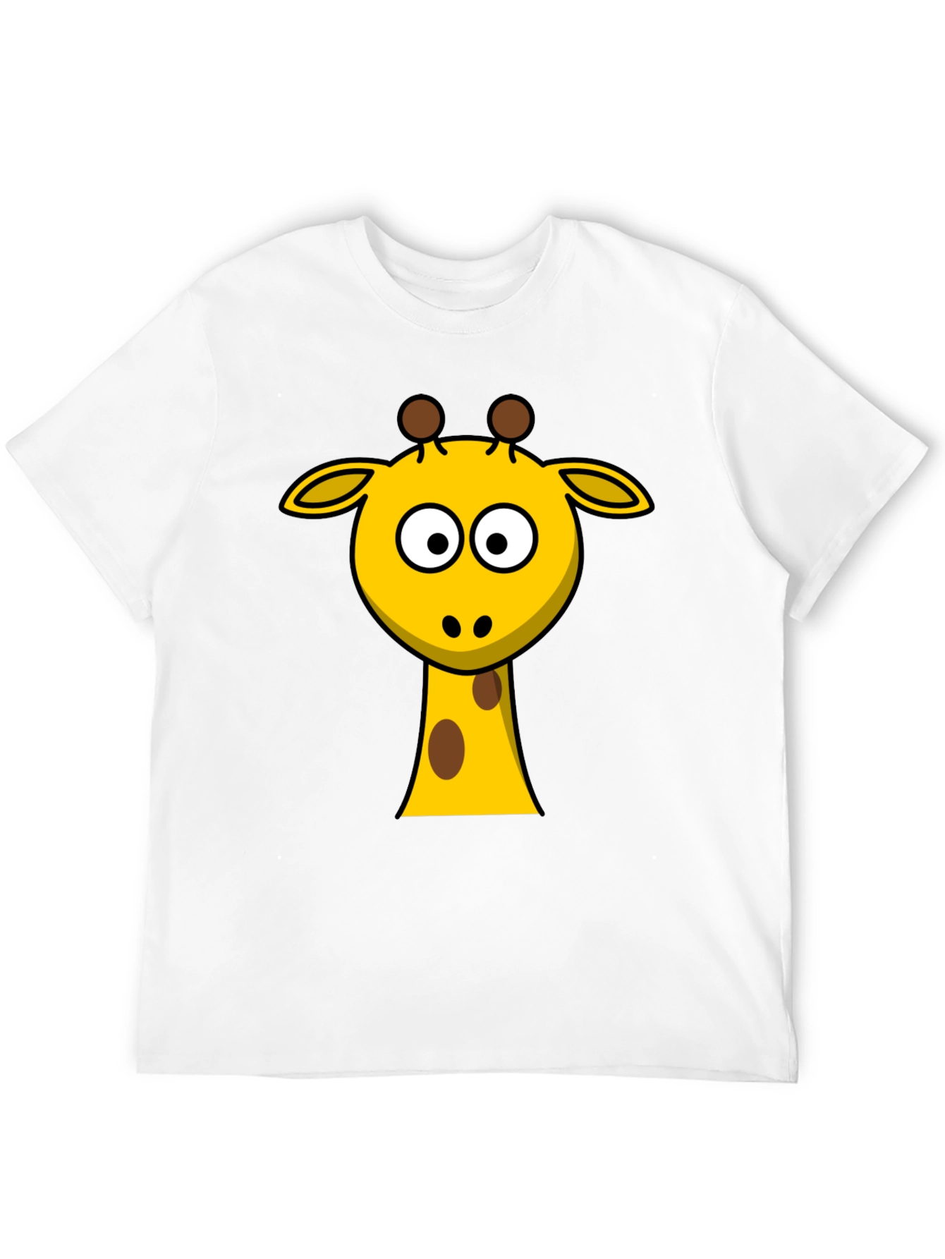 Giraffe Cartoon Black T-shirt