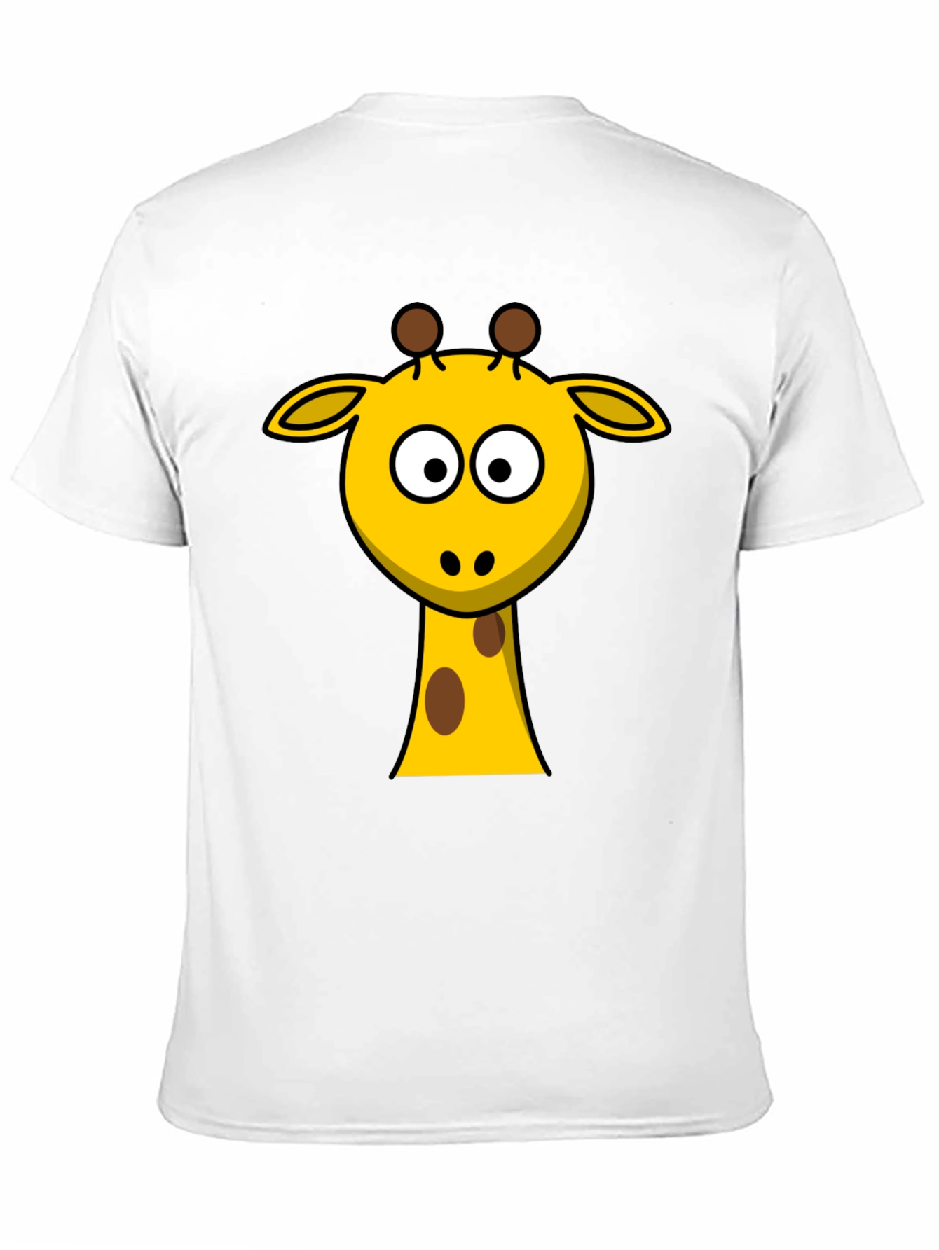 Giraffe Cartoon Black T-shirt
