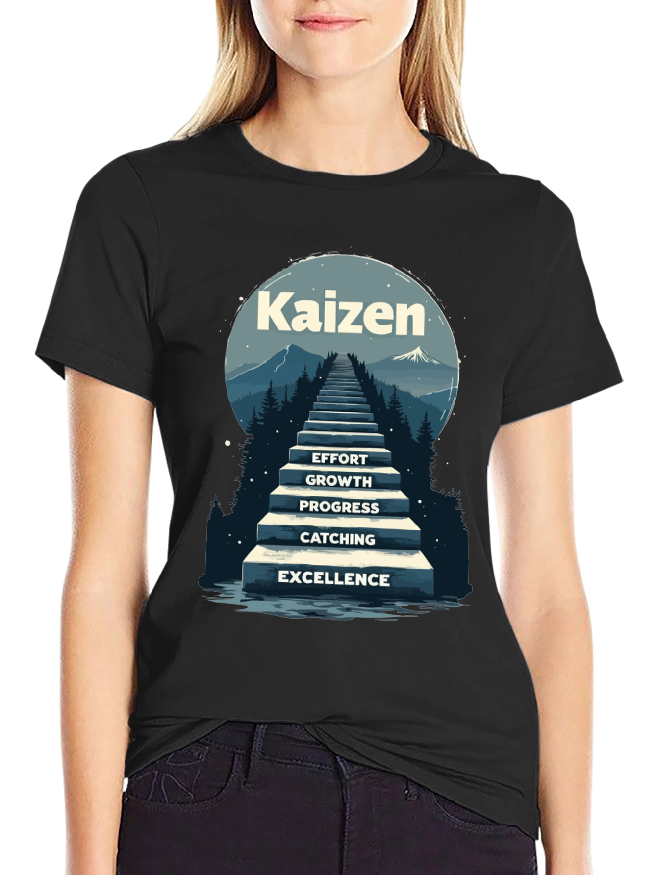 Kaizen Steps T-Shirt - Effort to Excellence