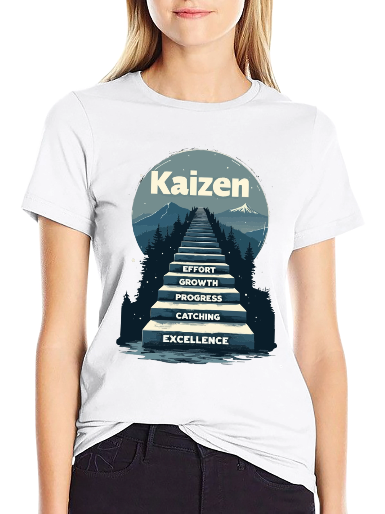 Kaizen Steps T-Shirt - Effort to Excellence