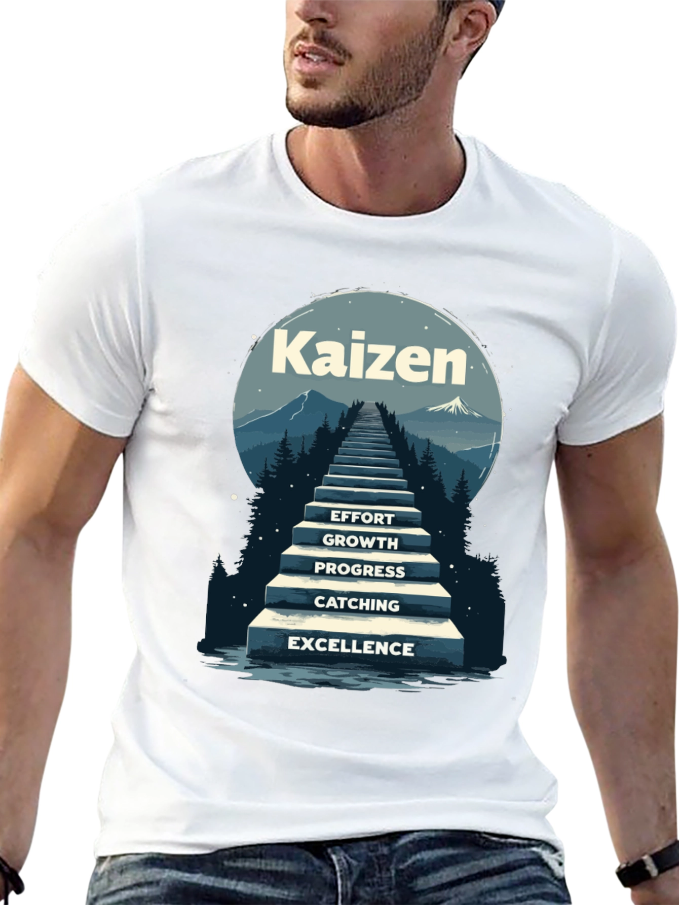 Kaizen Steps T-Shirt - Effort to Excellence