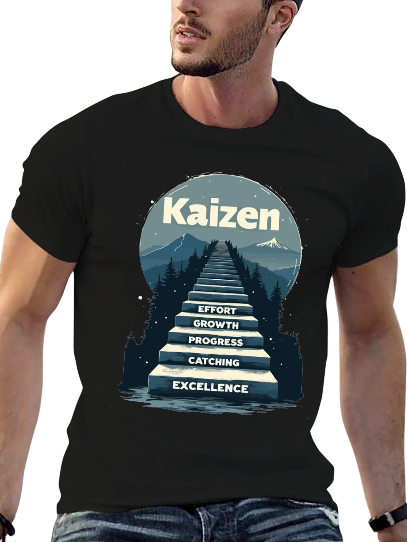 Kaizen Steps T-Shirt - Effort to Excellence