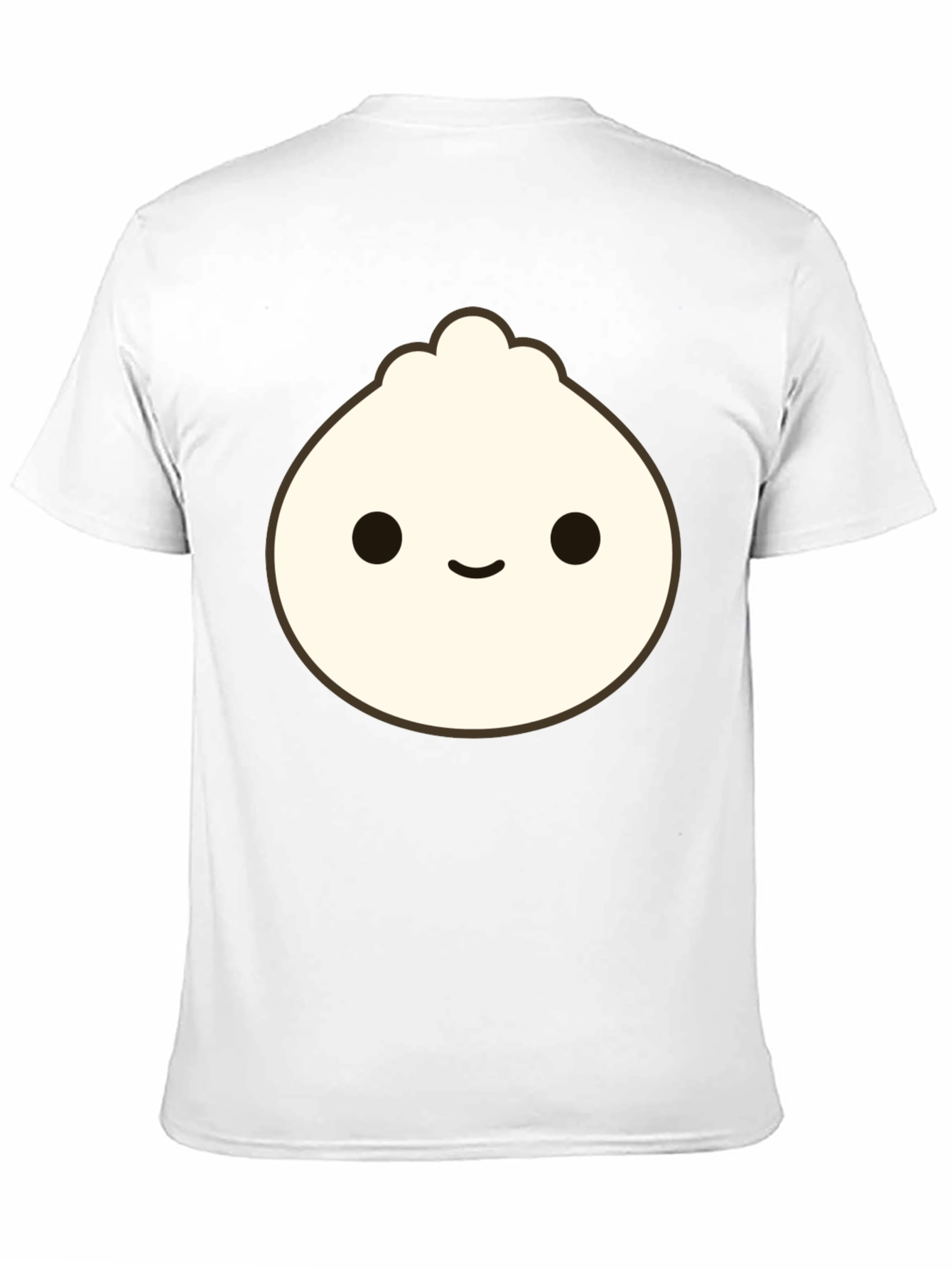 Cute Dumpling Graphic Tee - Black Cotton T-Shirt