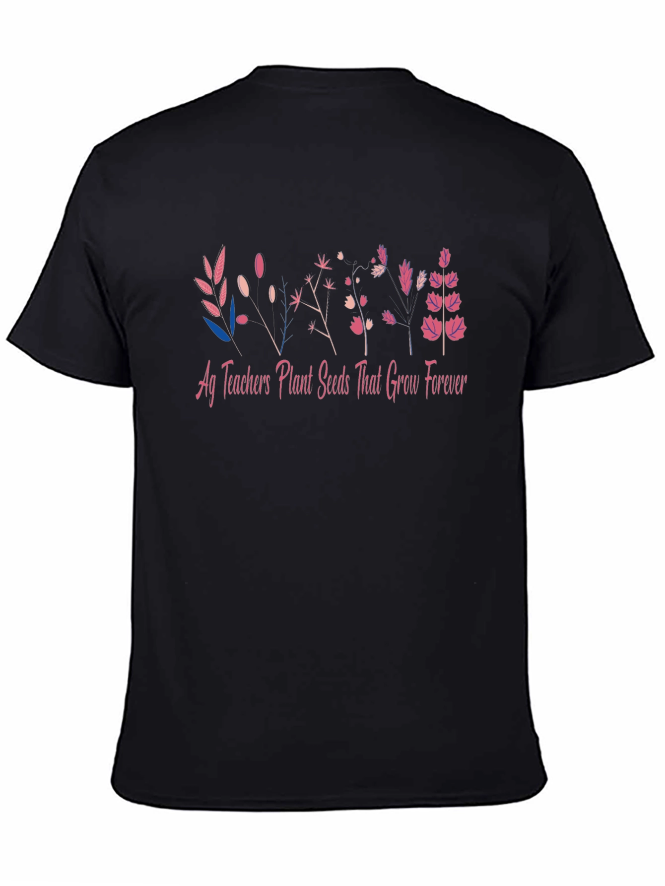 Ag Teacher Plant Seeds Black T-Shirt