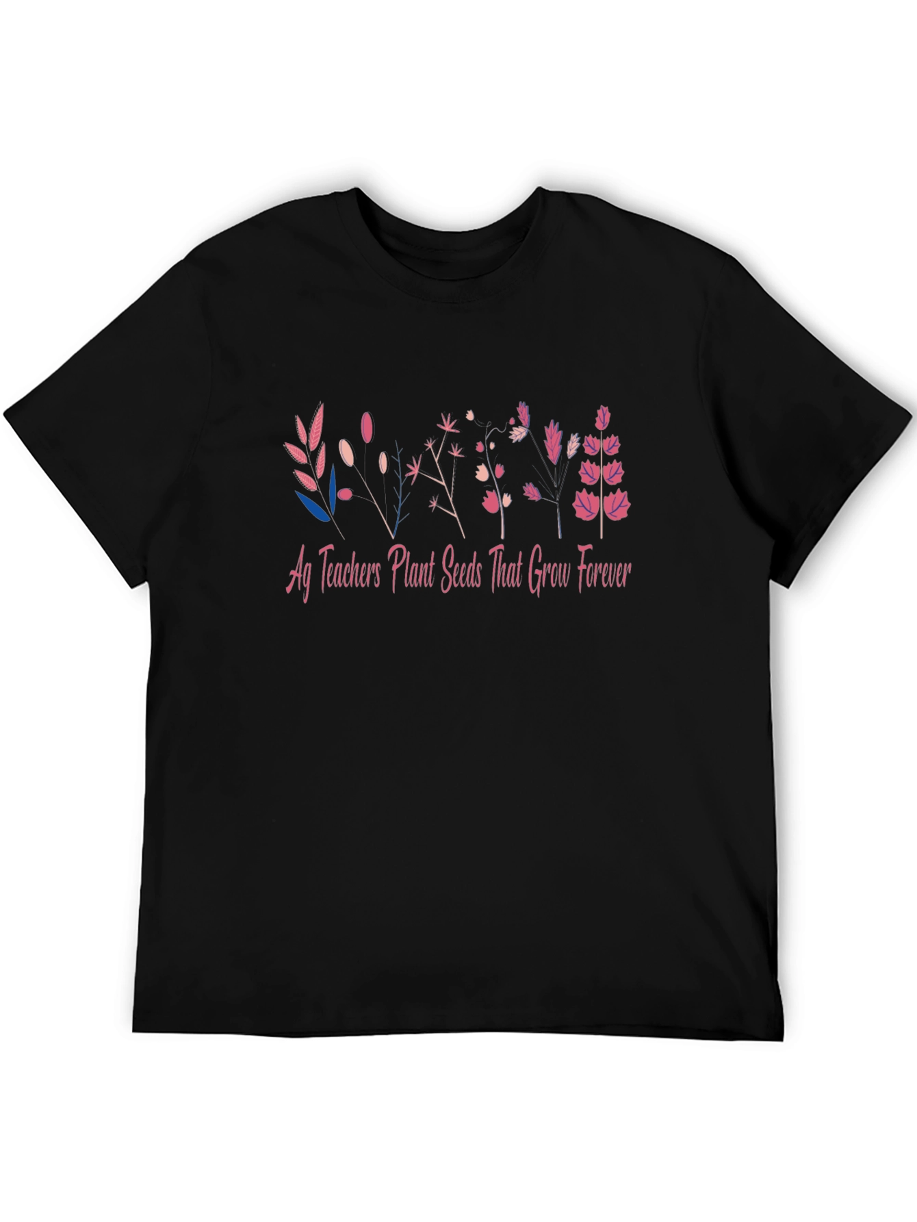 Ag Teacher Plant Seeds Black T-Shirt