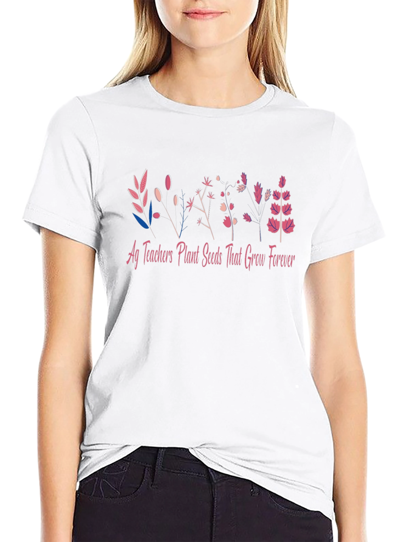 Ag Teacher Plant Seeds Black T-Shirt