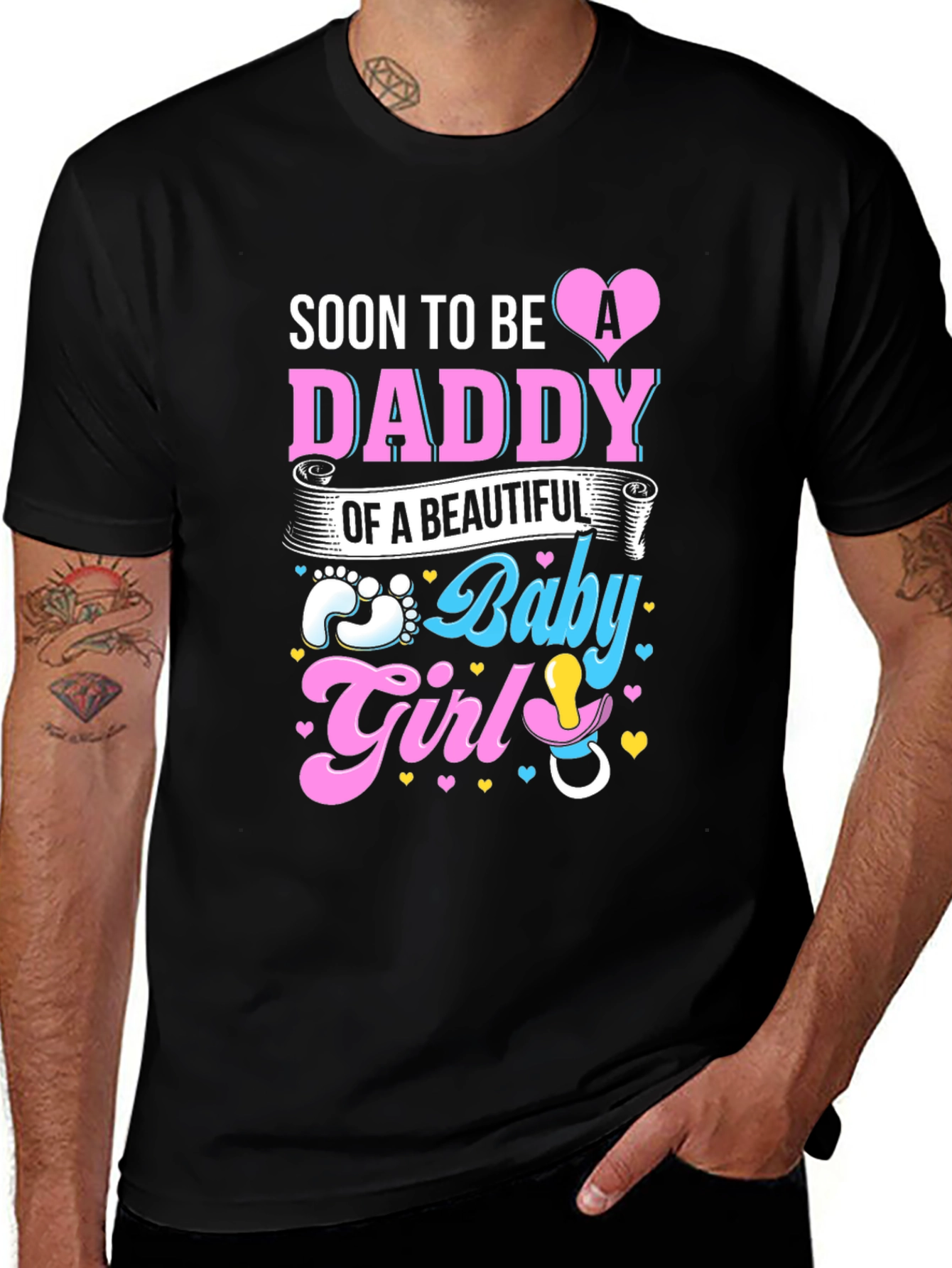 Soon To Be Daddy Baby Girl T-Shirt