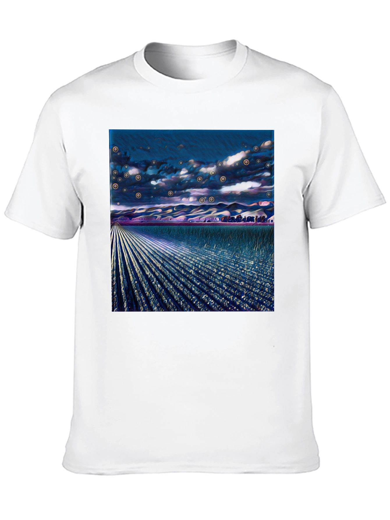 Surreal Field Graphic Tee - Modern Art Shirt