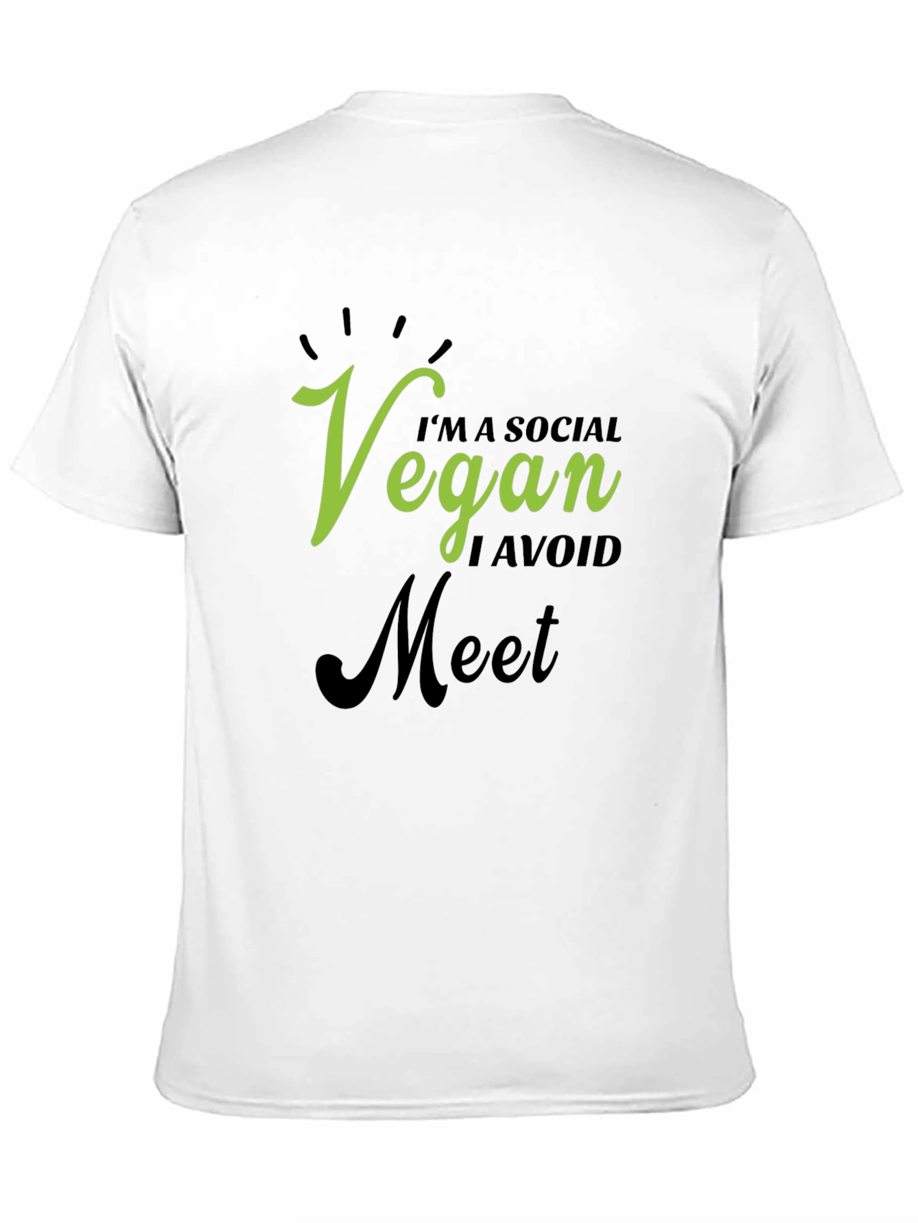 Vegan Social Avoid Meet Graphic T-Shirt