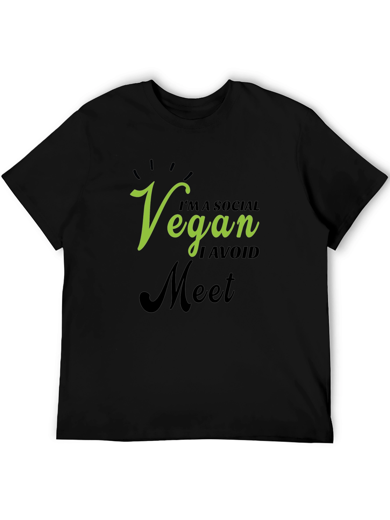 Vegan Social Avoid Meet Graphic T-Shirt