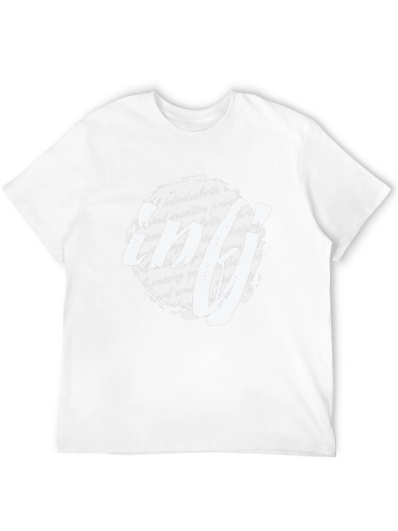 Abstract Text Art Black T-Shirt