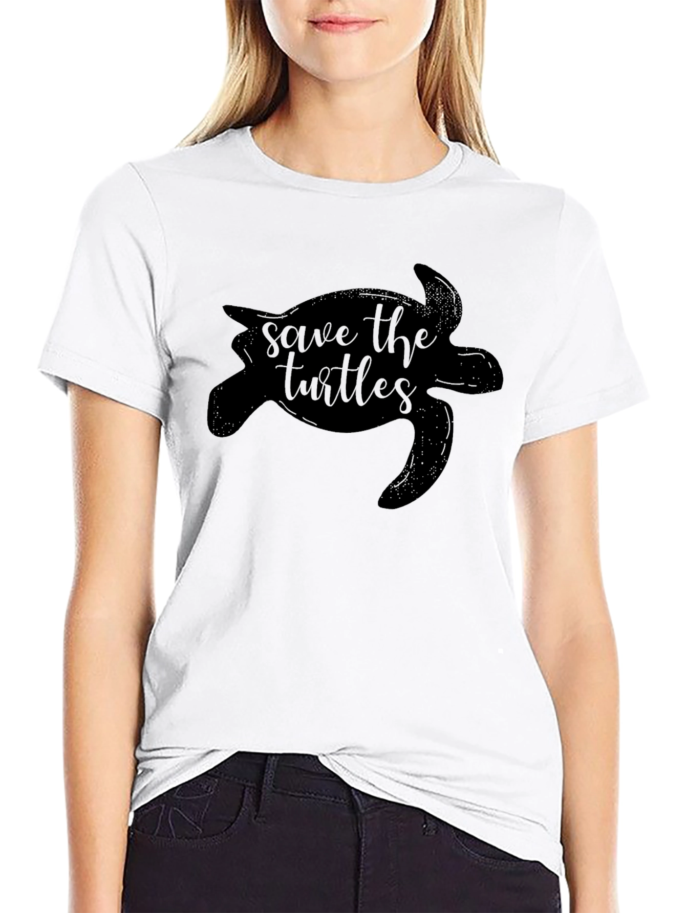 Save the Turtles Graphic Tee - Black