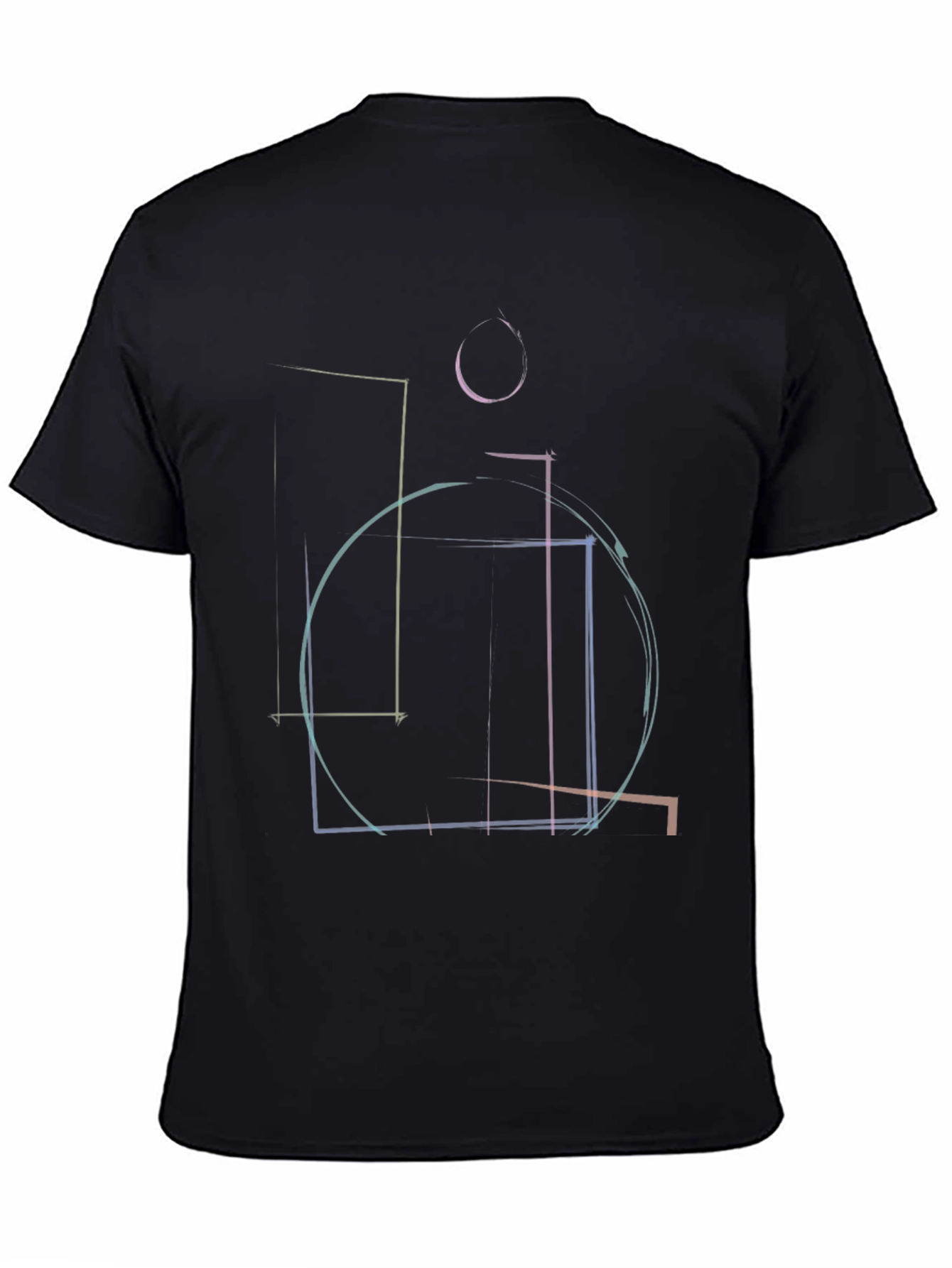 Abstract Geometric Line Art T-Shirt
